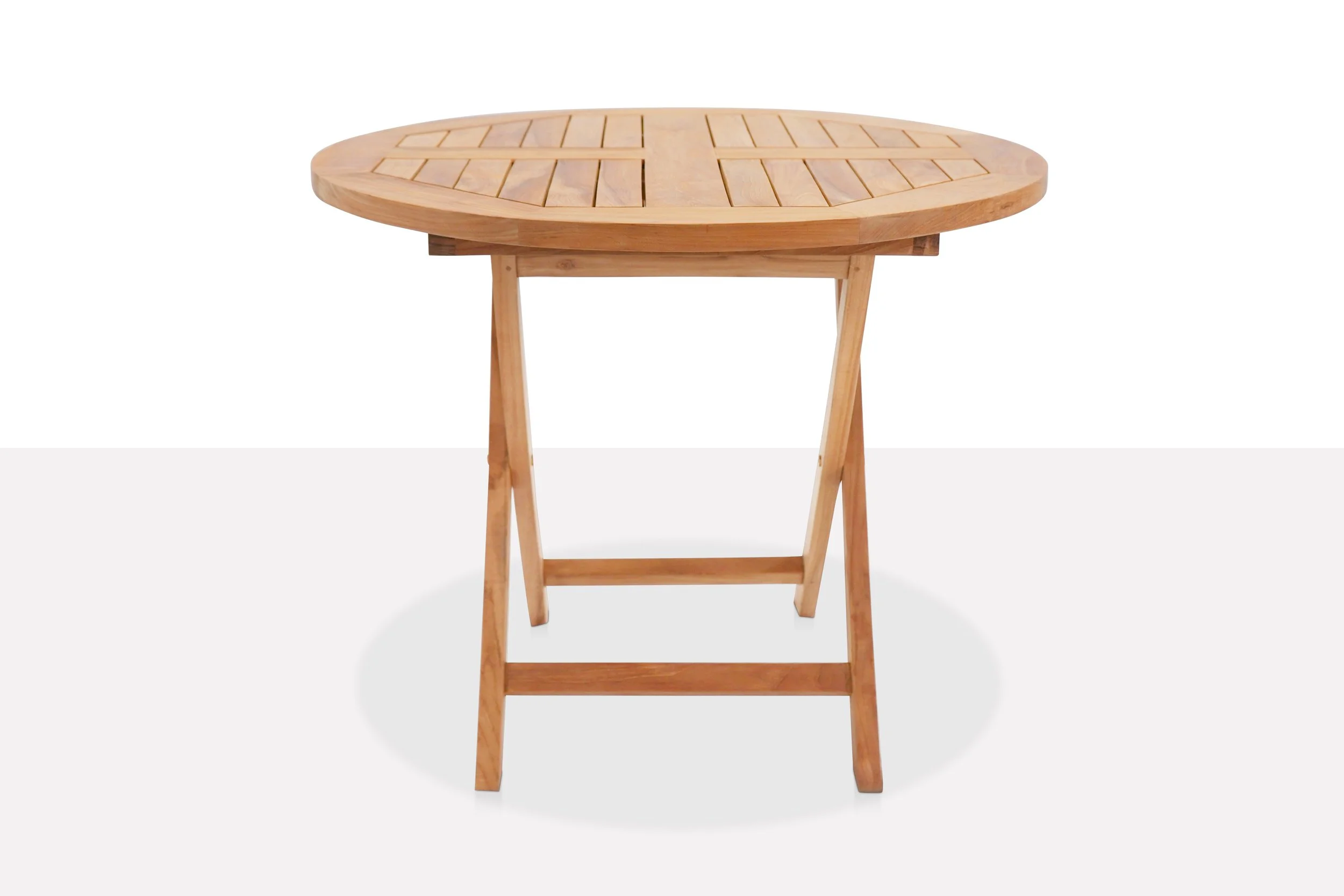 Round Folding Bistro Table (35") — TEAKMAN