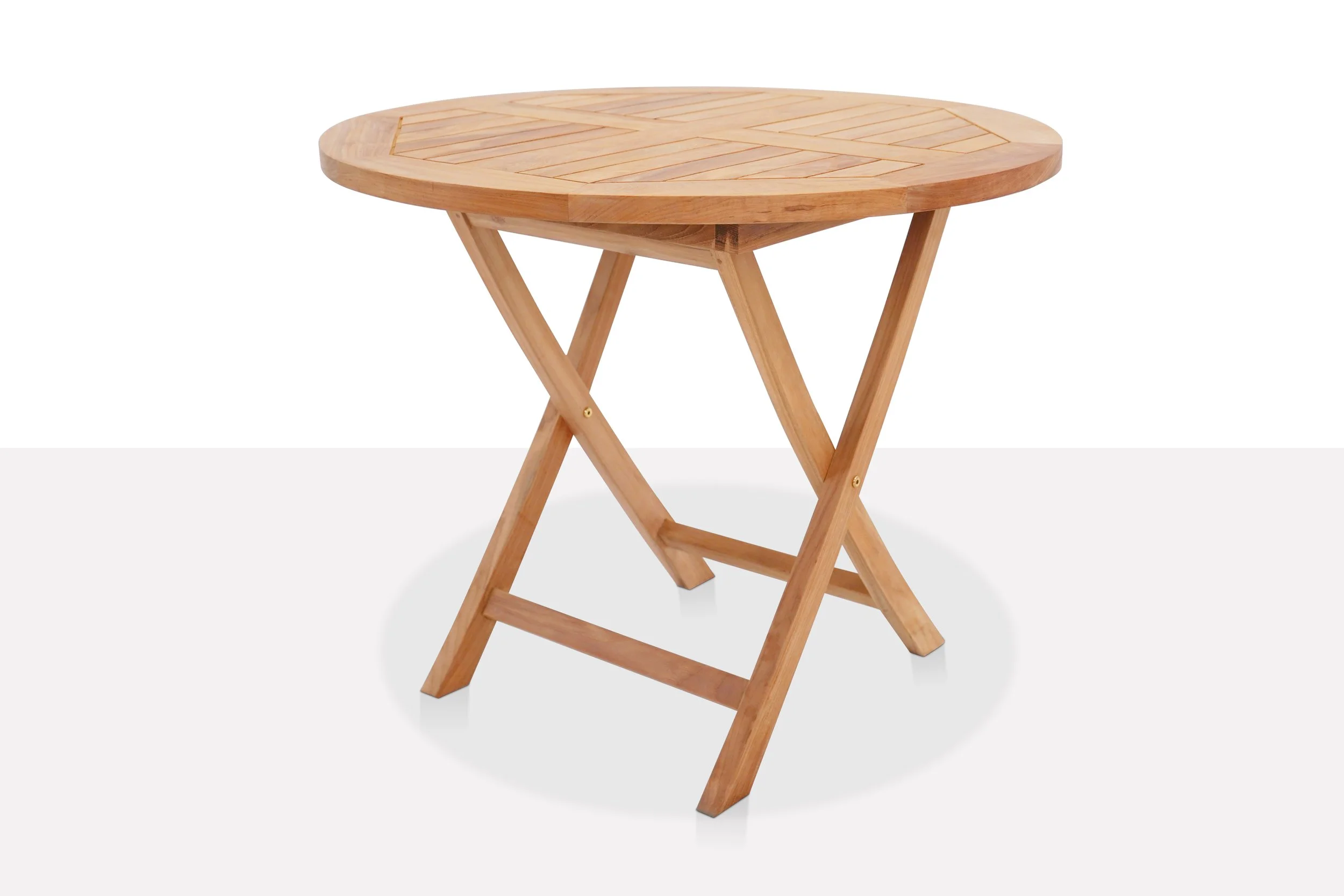 Round Folding Bistro Table (35") — TEAKMAN