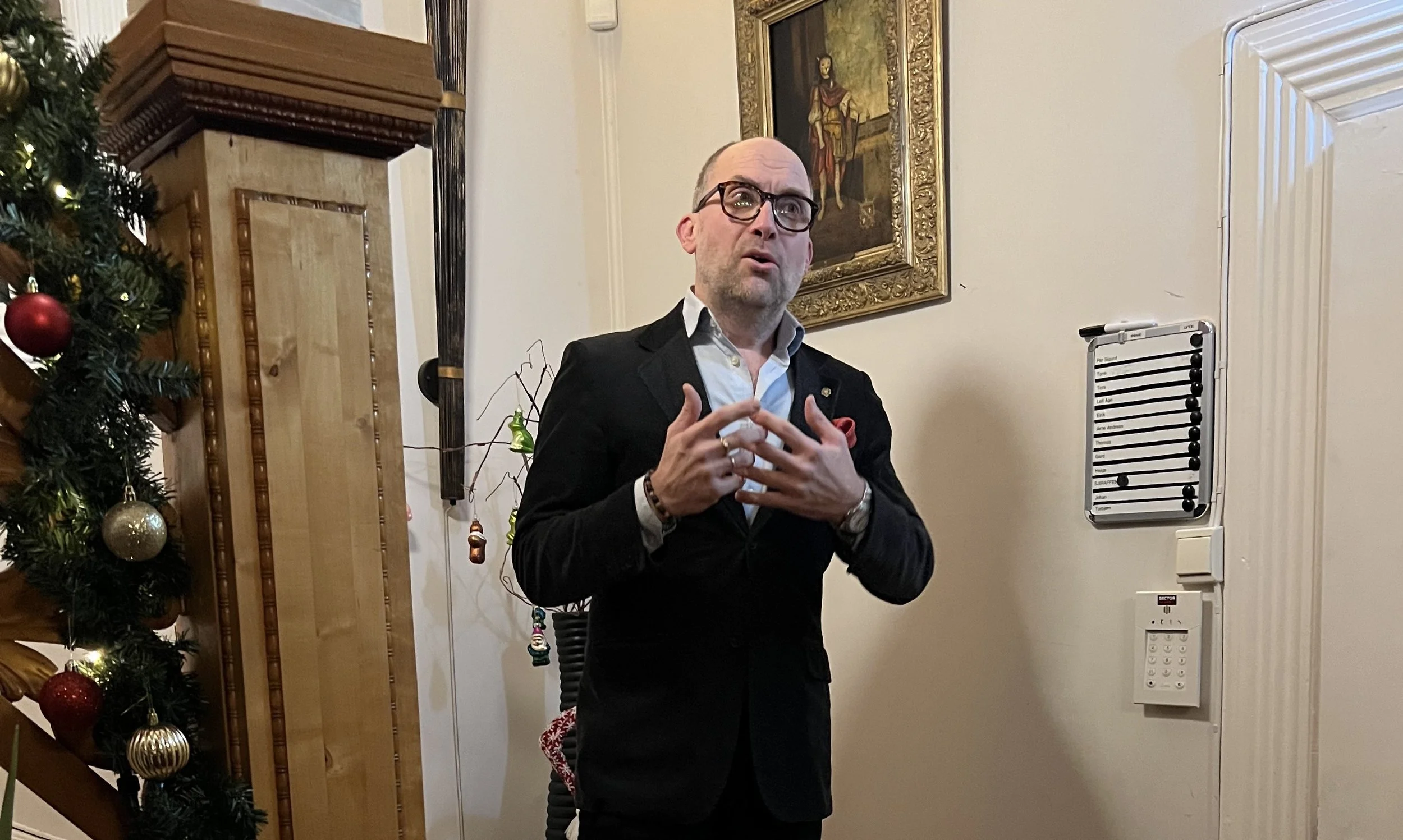 Maritim julesherry i Peder Lindøes fordums redervilla