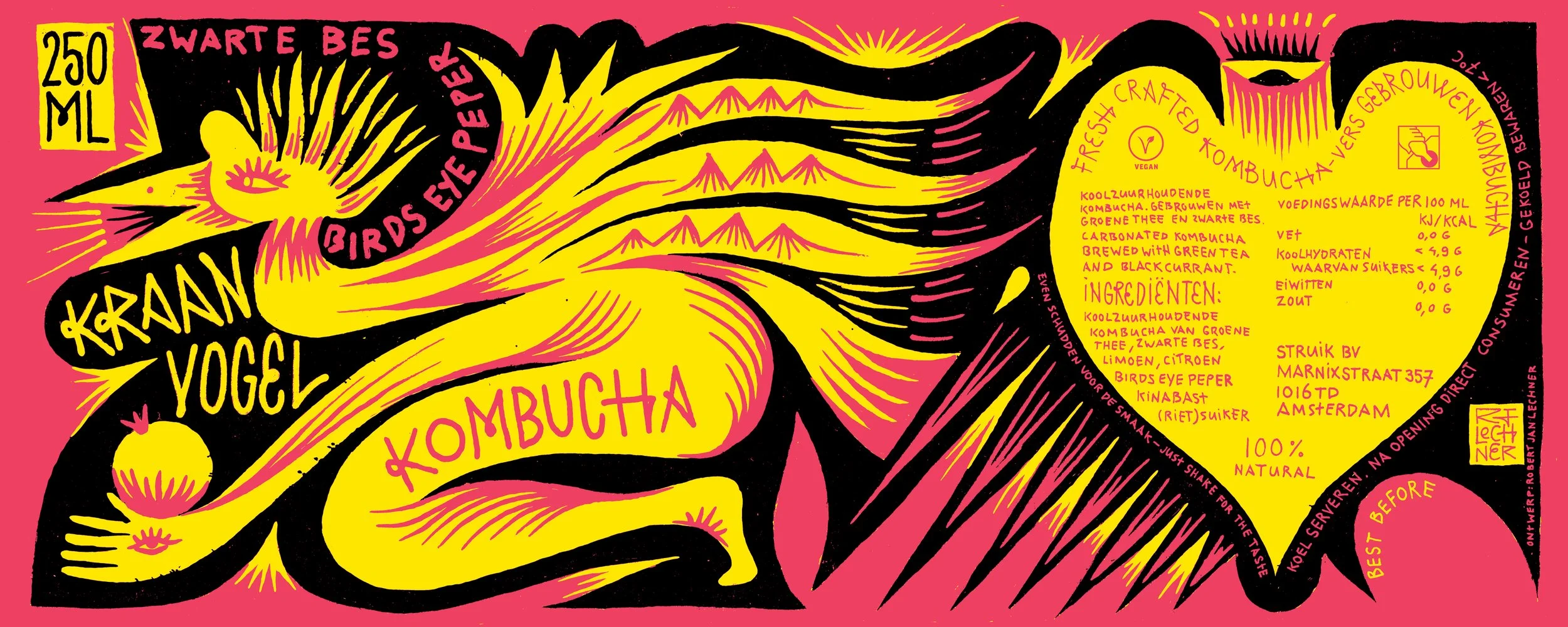 Kraanvogel Kombucha  
An Amsterdam based brand that produces Kombucha with only natural ingredients.