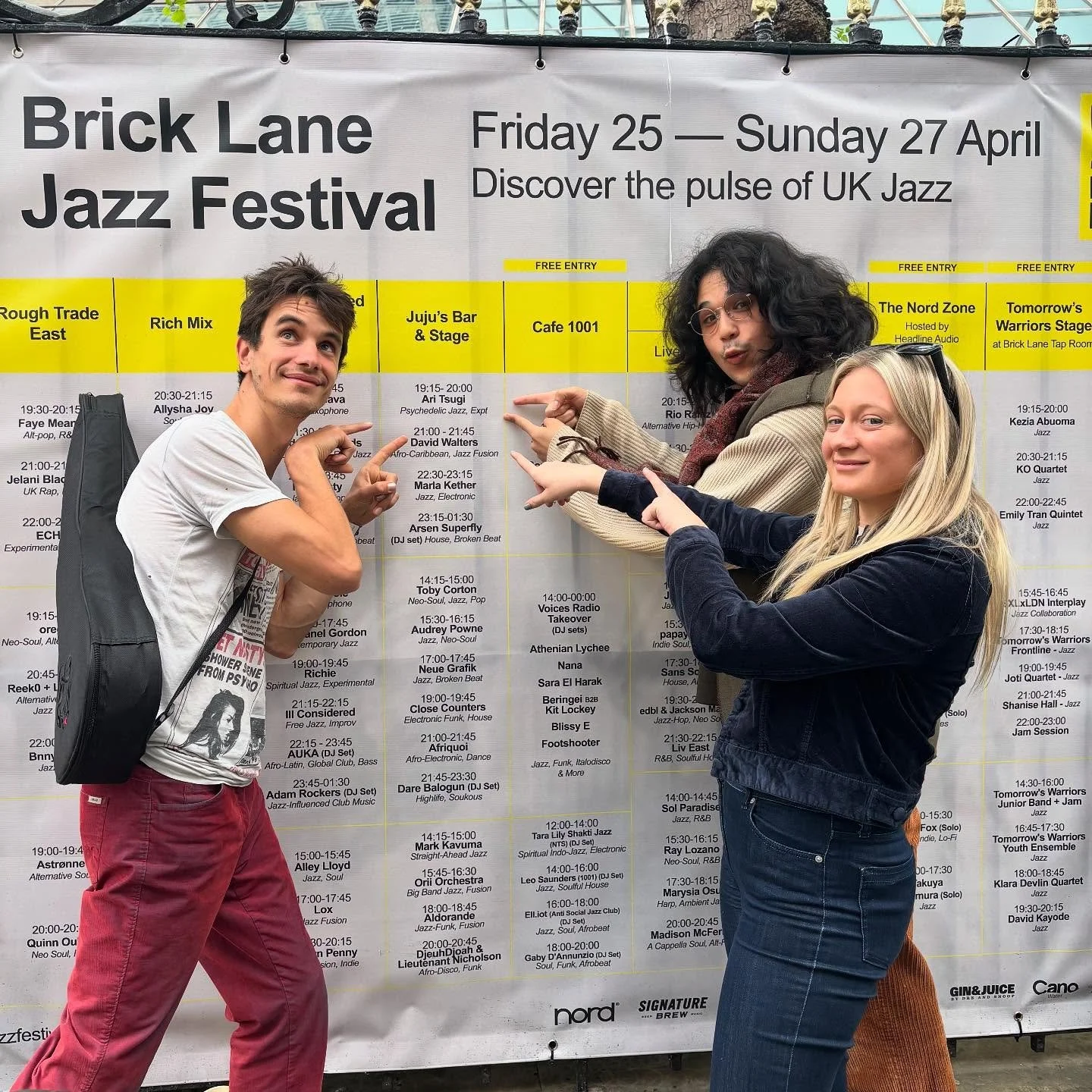 @weareonejazz May show goes out today at 2pm. We now have an app so you can listen on the go 🫶🏼
Really lovely catching up with @bricklanejazzfestival artists and friends @taralilymood chatting about #brightonfestival this weekend 
@deschanel_g on B
