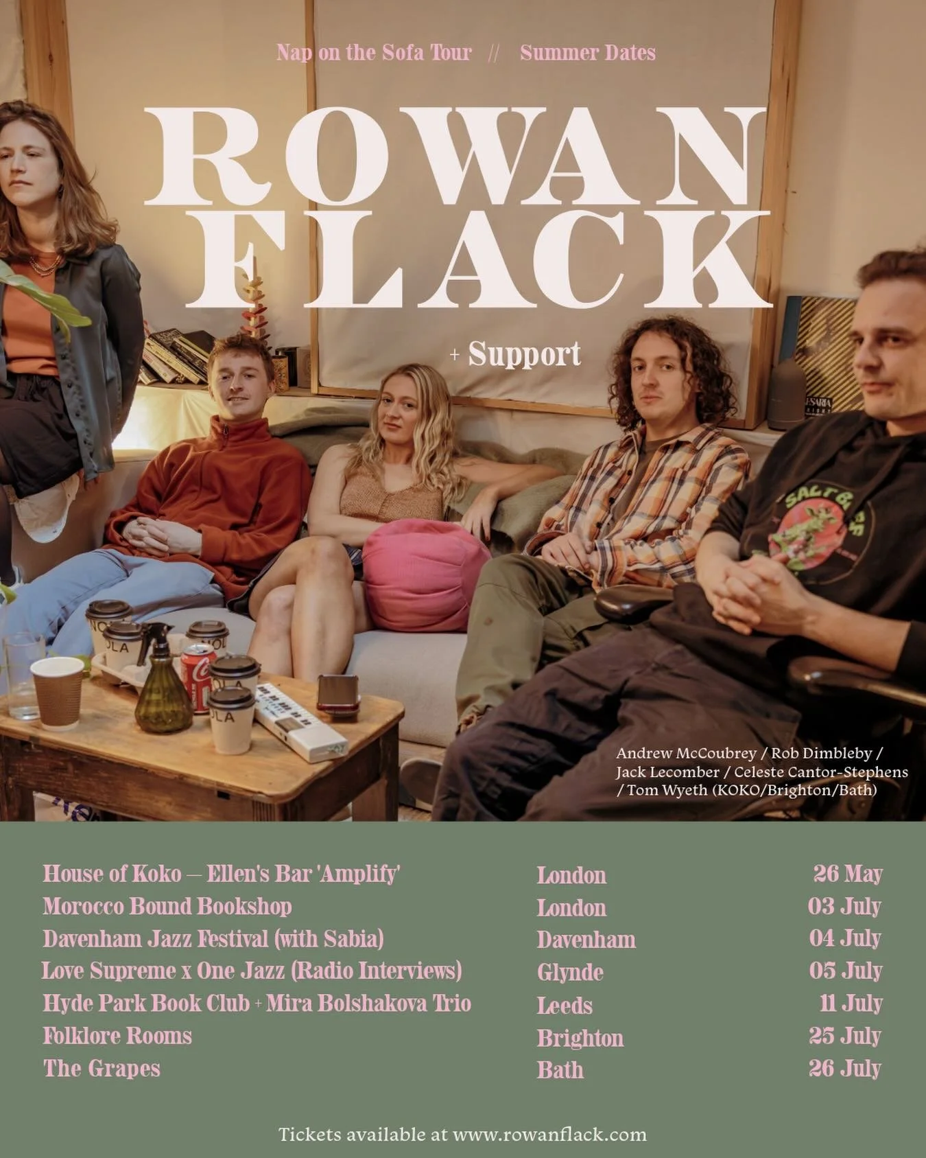 Summer datessss / tour 😚 !!

Starting tomorrow at @thehouseofkoko 

Leeds / Brighton / Davenham tickets available now :) The grapes in Bath is a free gig 💛London 3rd July tickets out later this week 

Can&rsquo;t wait XXX