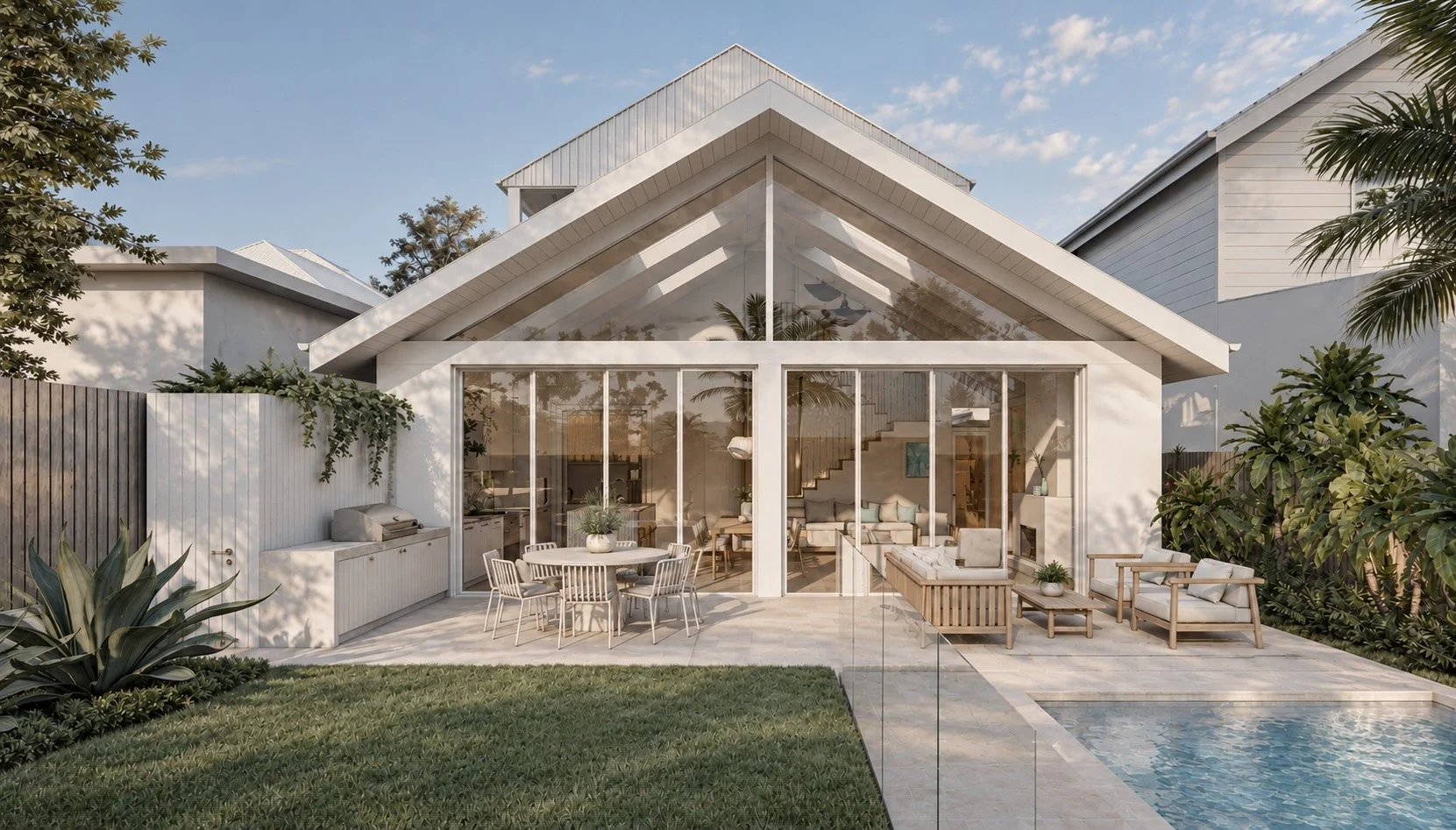A Federation bungalow reimagined for relaxed coastal living, with a light-filled gabled living space, a private parents’ retreat and playful touches of colour.