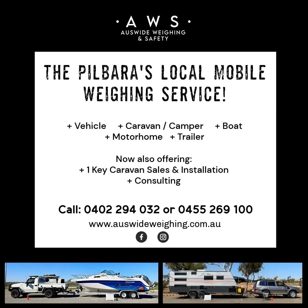 You read right! We are the Pilbara's LOCAL mobile weighing business servicing the locals! 

We are based in Karratha and will hold regular weigh days throughout the Pilbara. 

We will also be covering the areas to Carnarvon in the south and Broome in