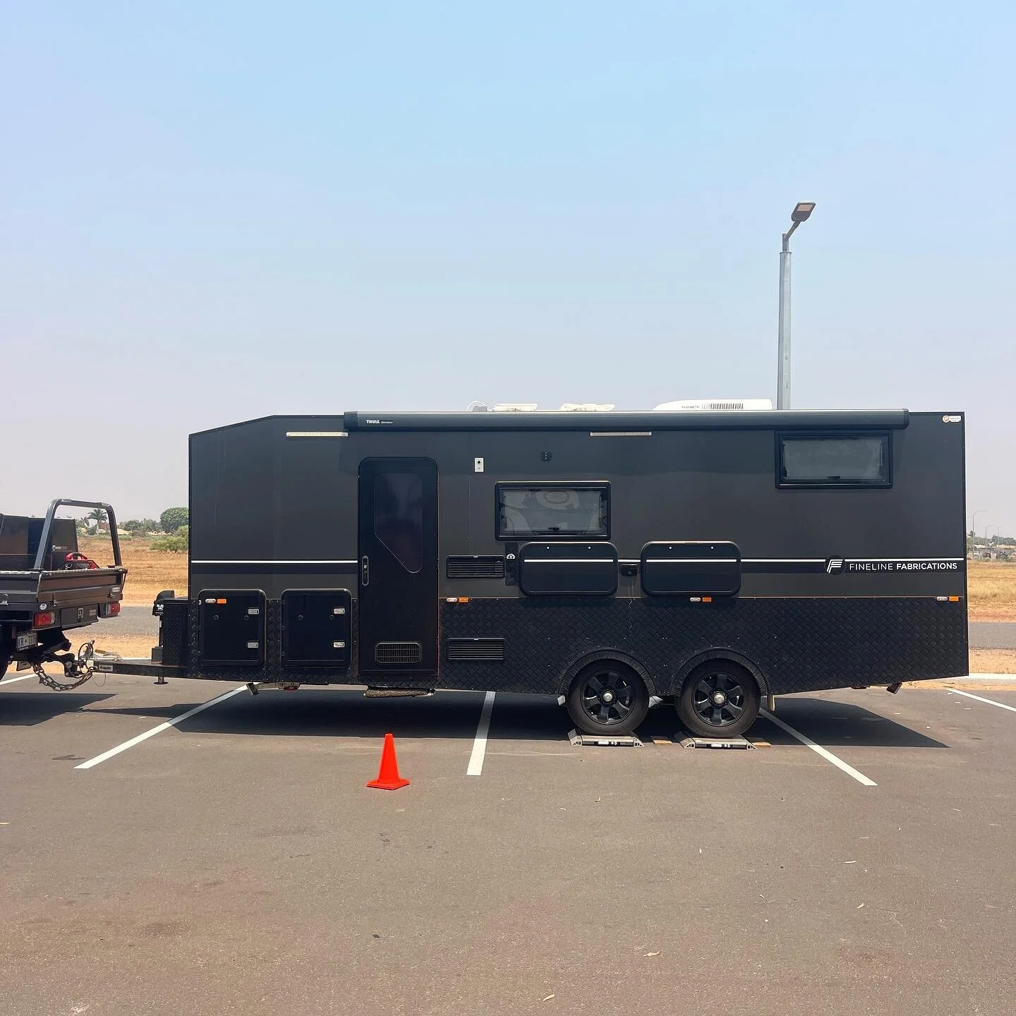 21ft Toy Hauler by Fineline Fabrications 

This beauty was under all compliance limits with room to spare! It was perfectly balanced side to side however the tow ball was slightly light, sitting at 8.8%, being just outside our healthy tow ball range 