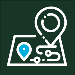 map with two markers icon