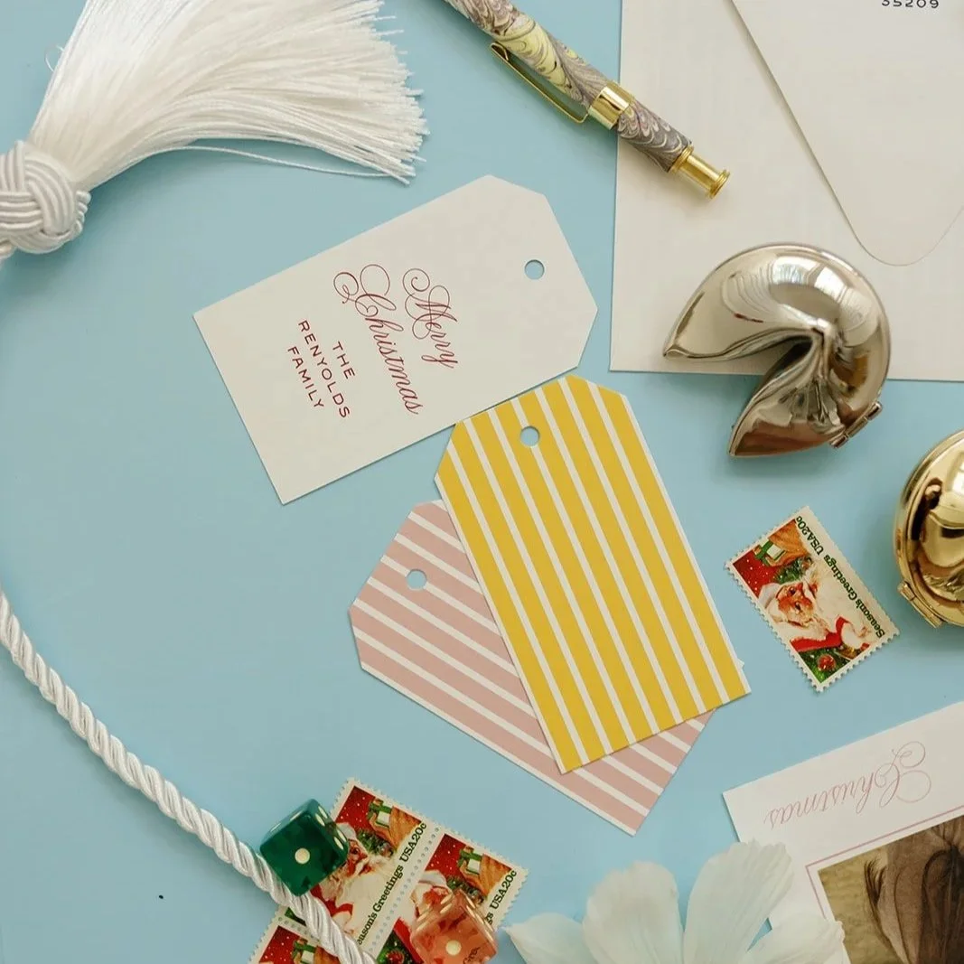 2026 | Stripes Square Gift Tags