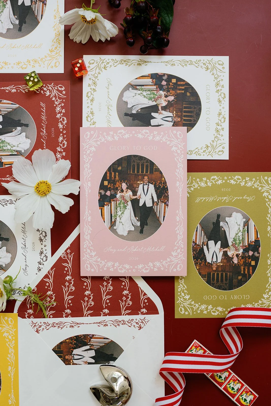 2026 | Tulips Border Christmas Cards