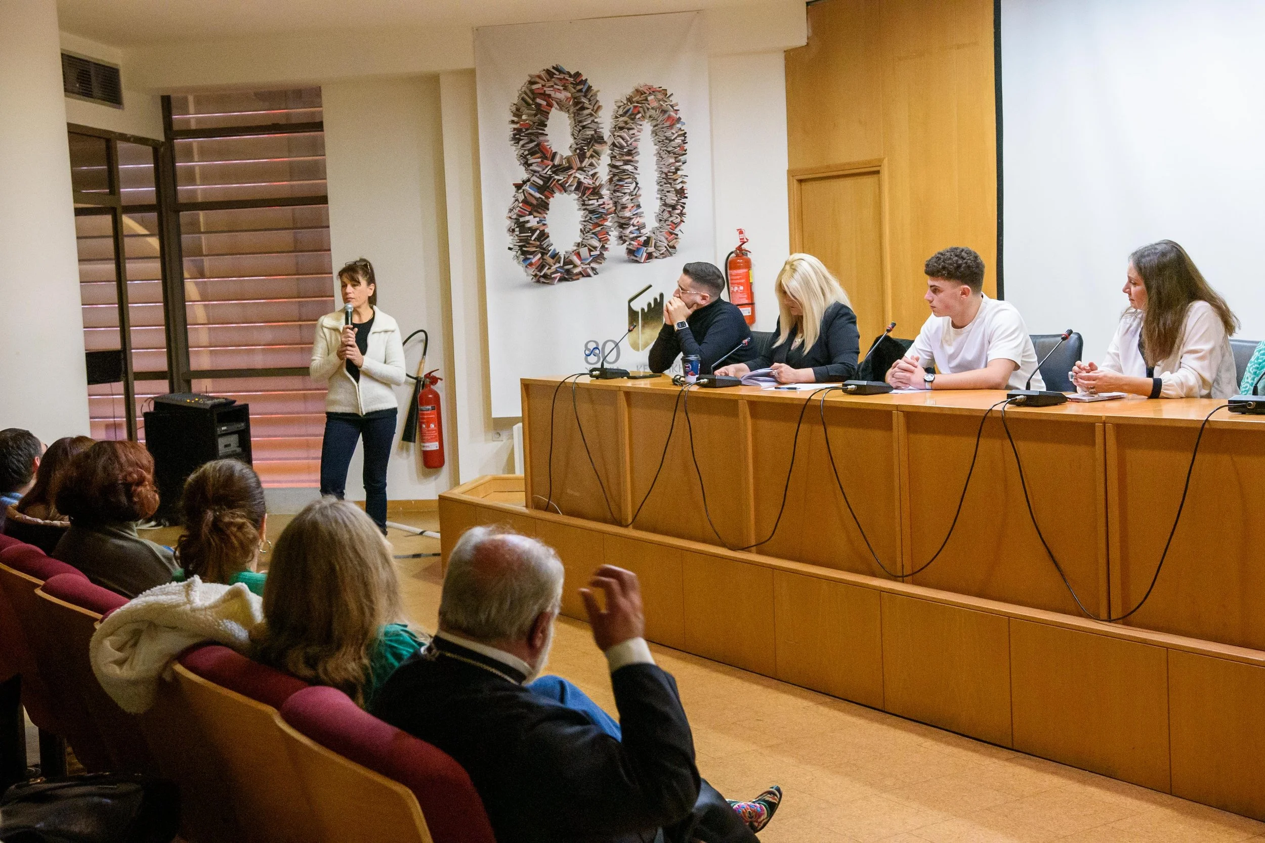Απόστολος Ανθόπουλος στο πάνελ της παρουσίασης του βιβλίου του Στρατή Λημνιού με τίτλο "Σου μιλάει το σπίτι σου"