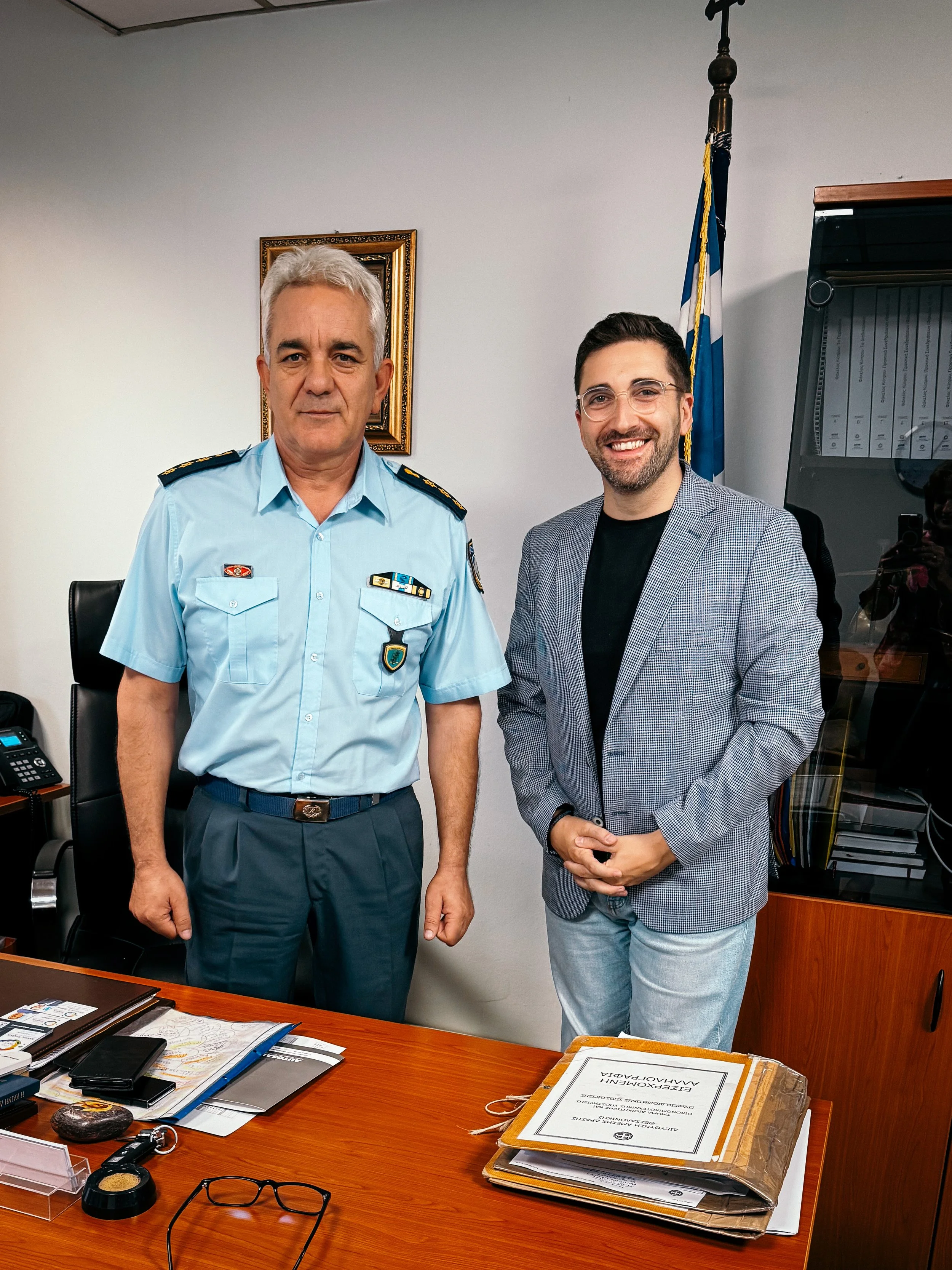 Απόστολος Ανθόπουλος στο αστυνομικό μέγαρο Θεσσαλονίκης