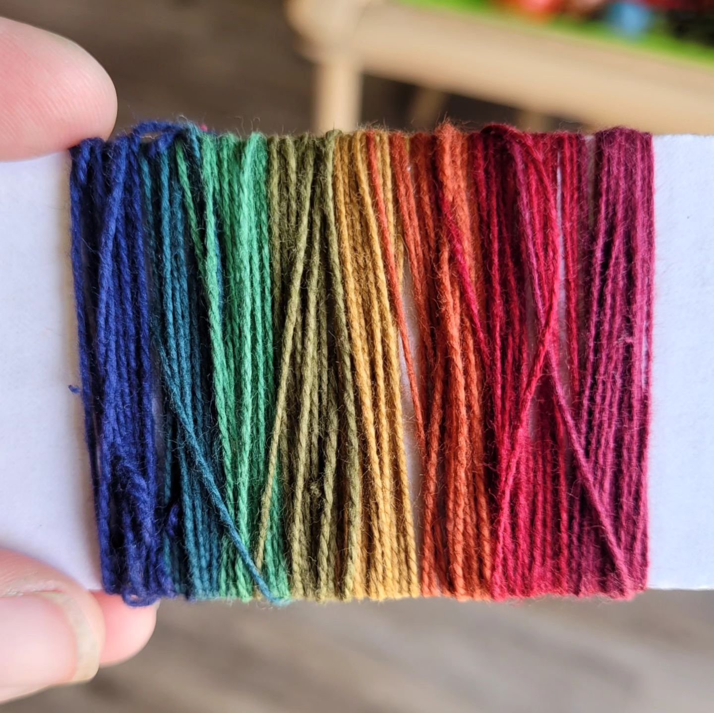 Planning my next project while I finish weaving a couple of warps on my looms. This moody rainbow is going to be so gooooood!