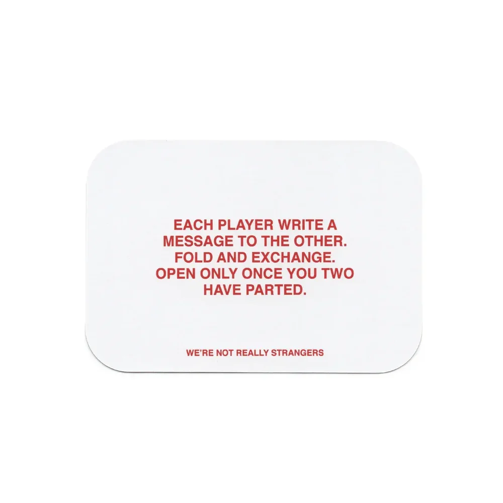 We're Not Really Strangers Card Set