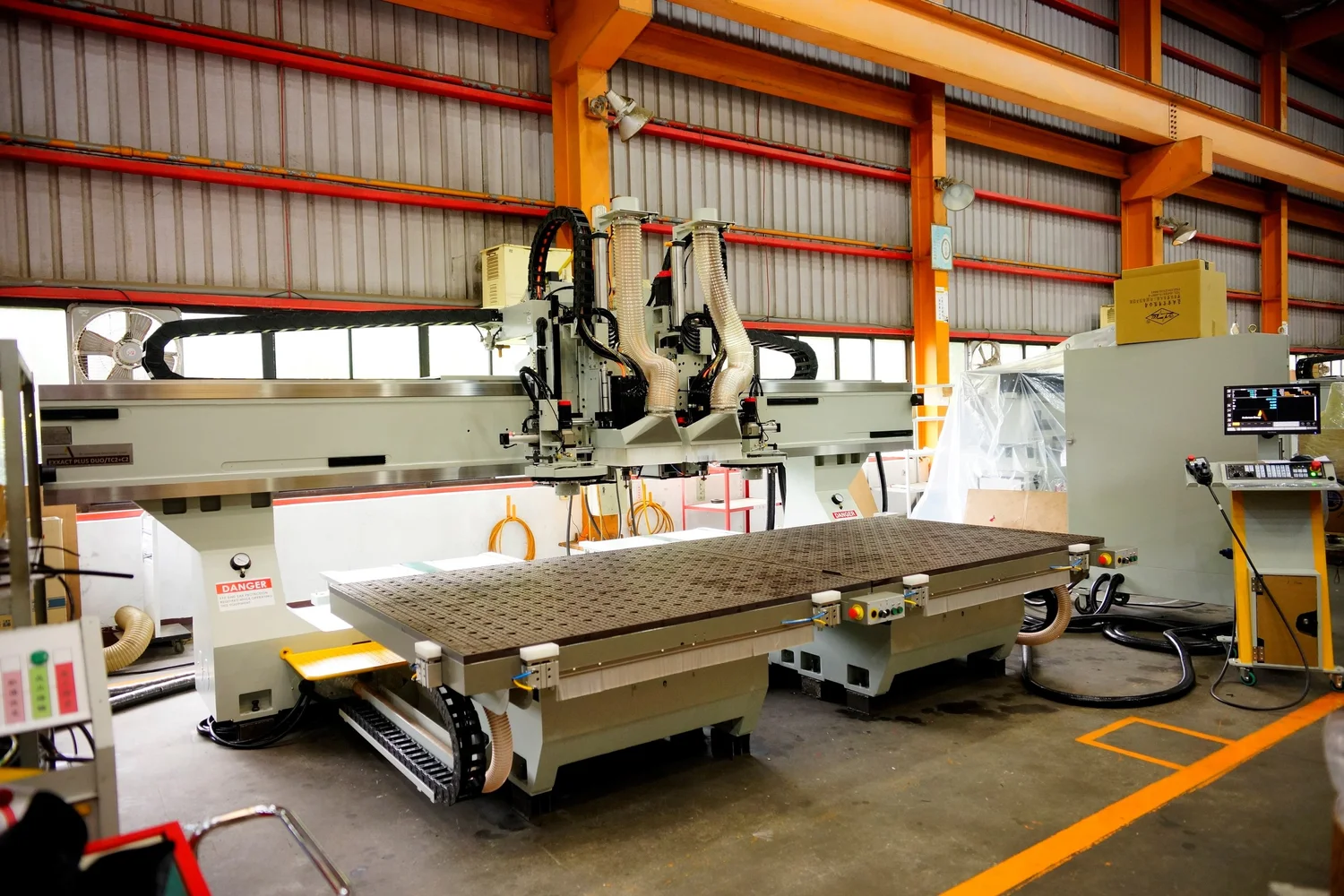 Anderson EXXACT PLUS PRO twin-head CNC machining center on the factory floor