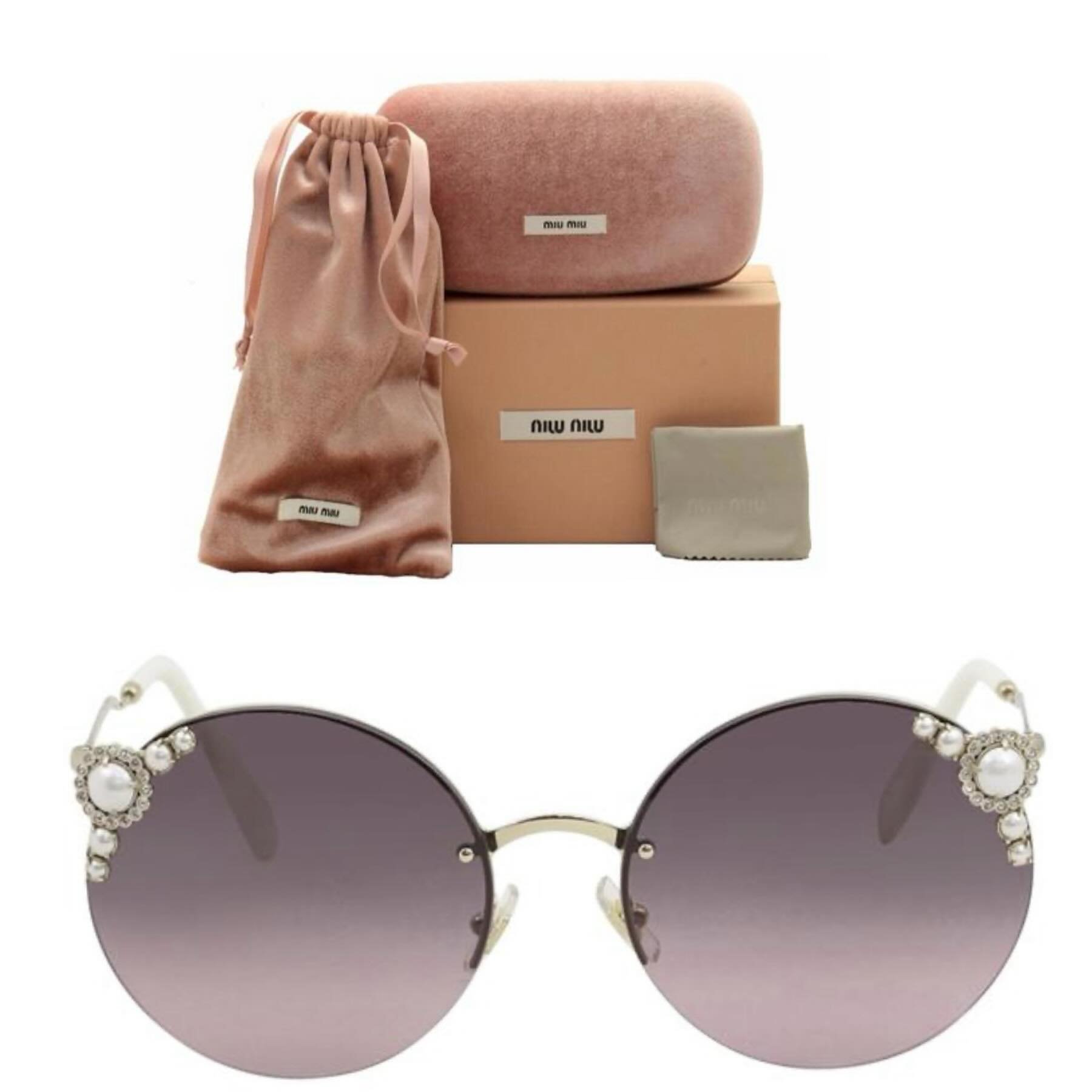 Miu Miu Fashion Round Sunglasses SMU52T/52T #miumiusunglasses #redeuxapparel #consignmentboutique #designersunglasses #shoplocal