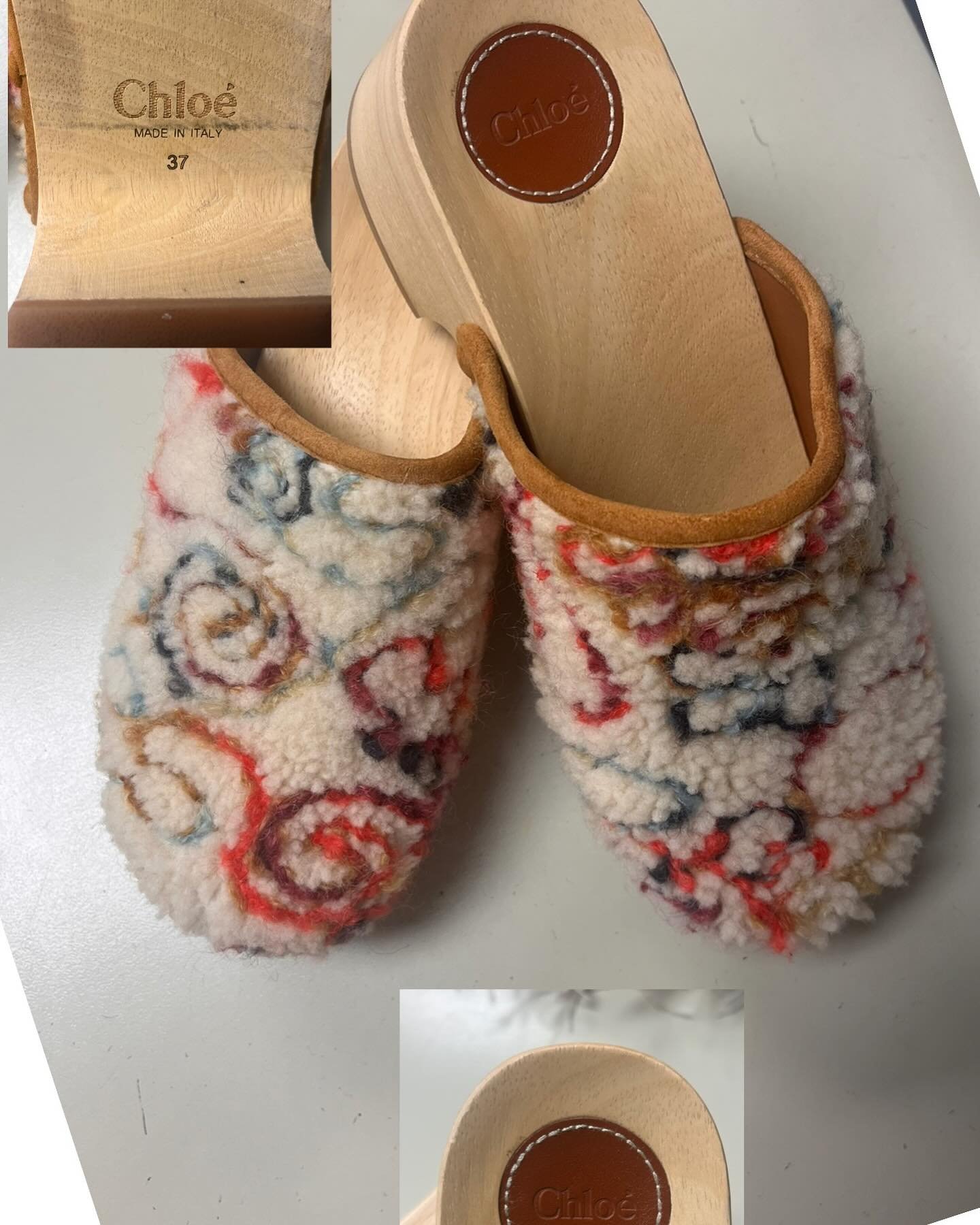 Love these Chloe shearling clogs🥰🥰. Size 37.  #chlo&eacute;clogs #redeuxapparel #shoplocal