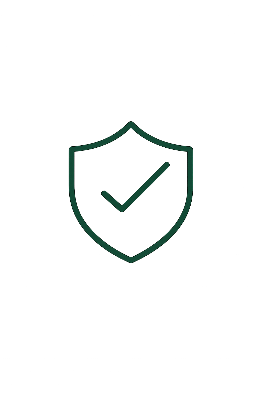 Text that says "Your data is protected with our security" and a checkmark inside a shield icon.