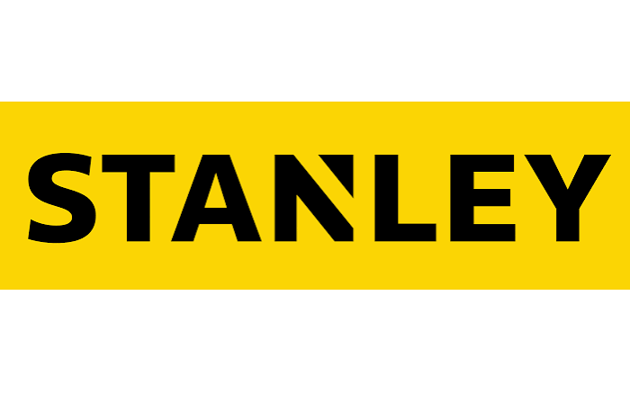 Stanley logo with black text on a yellow background.