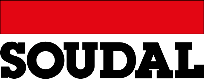 Image of the Soudal logo with a red rectangle on top and black text below.
