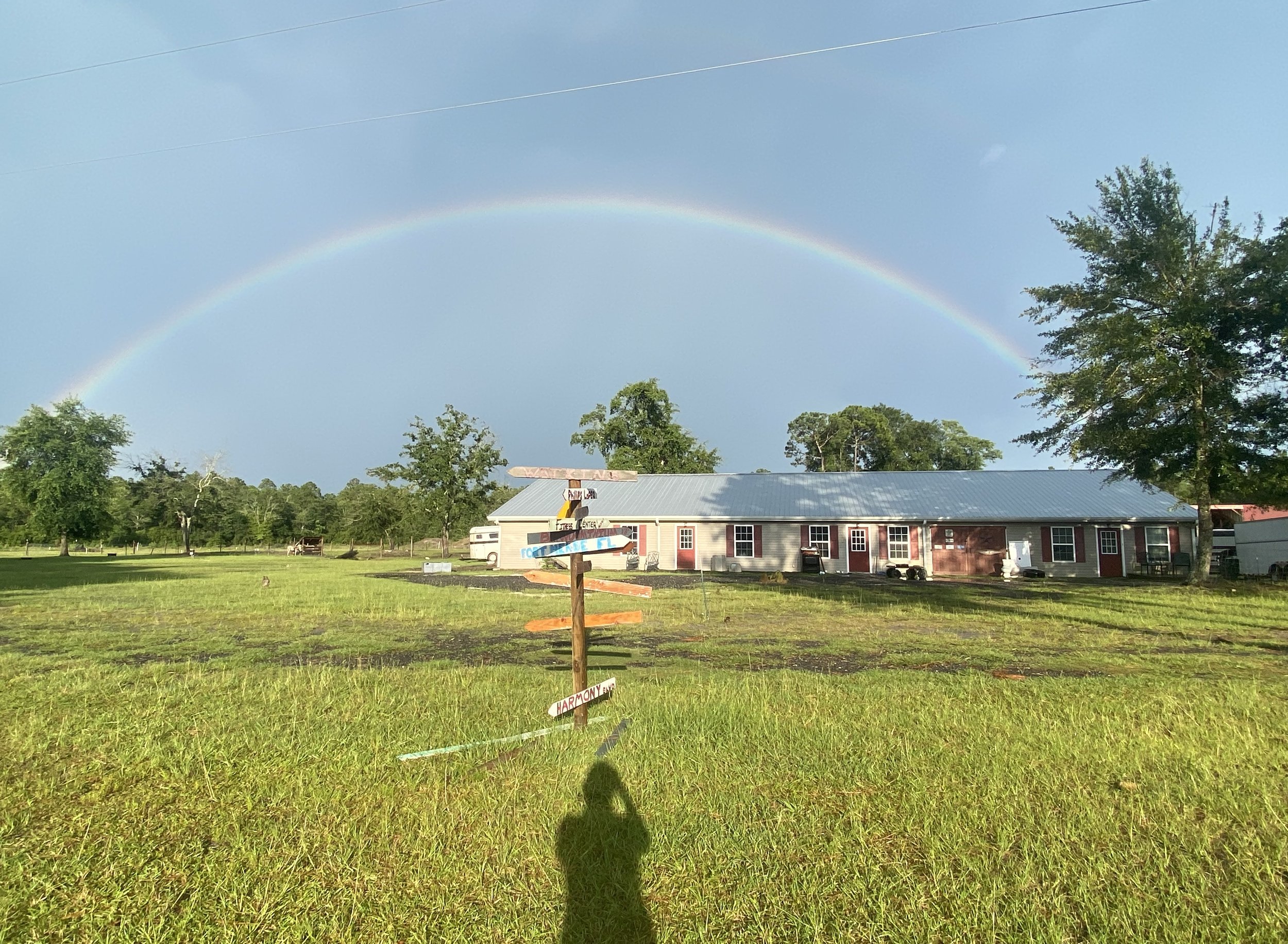 Rainbow on the farm