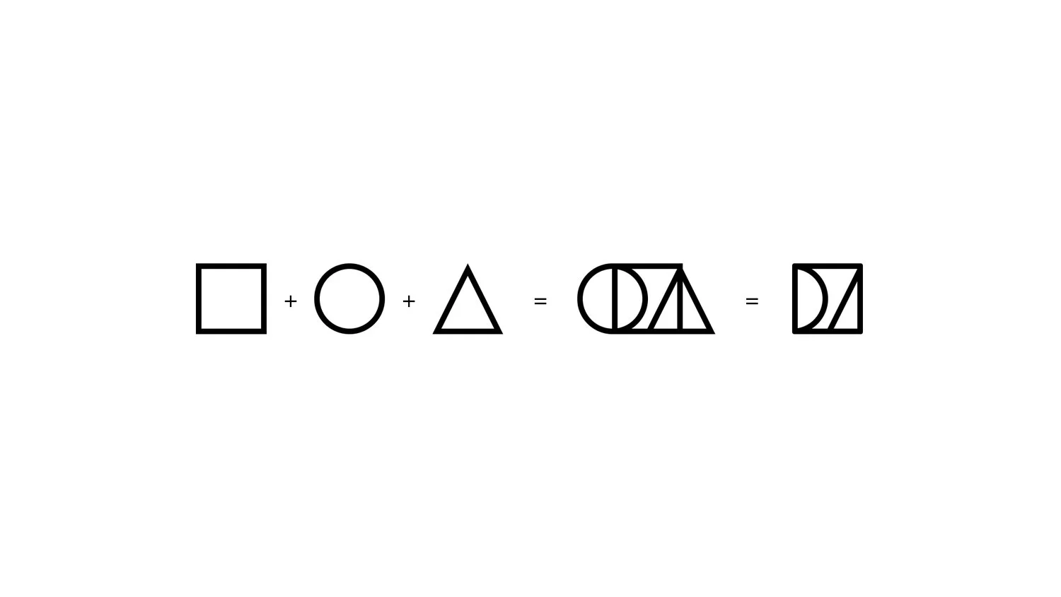 Shapes concept combined into logo icon