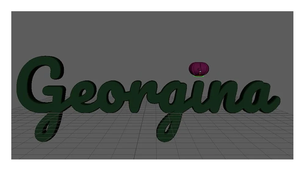 3D Model of Text with Colour Materials added.