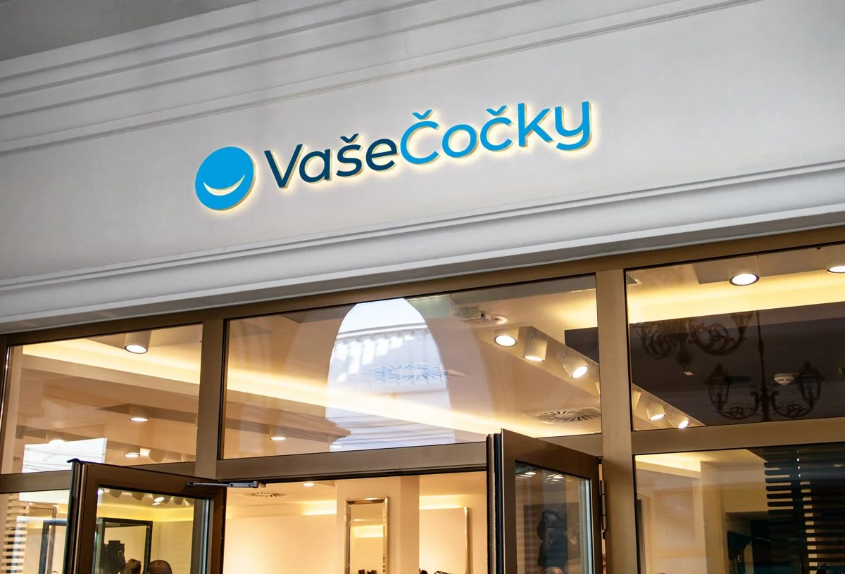 Mockup of logo in use on store front