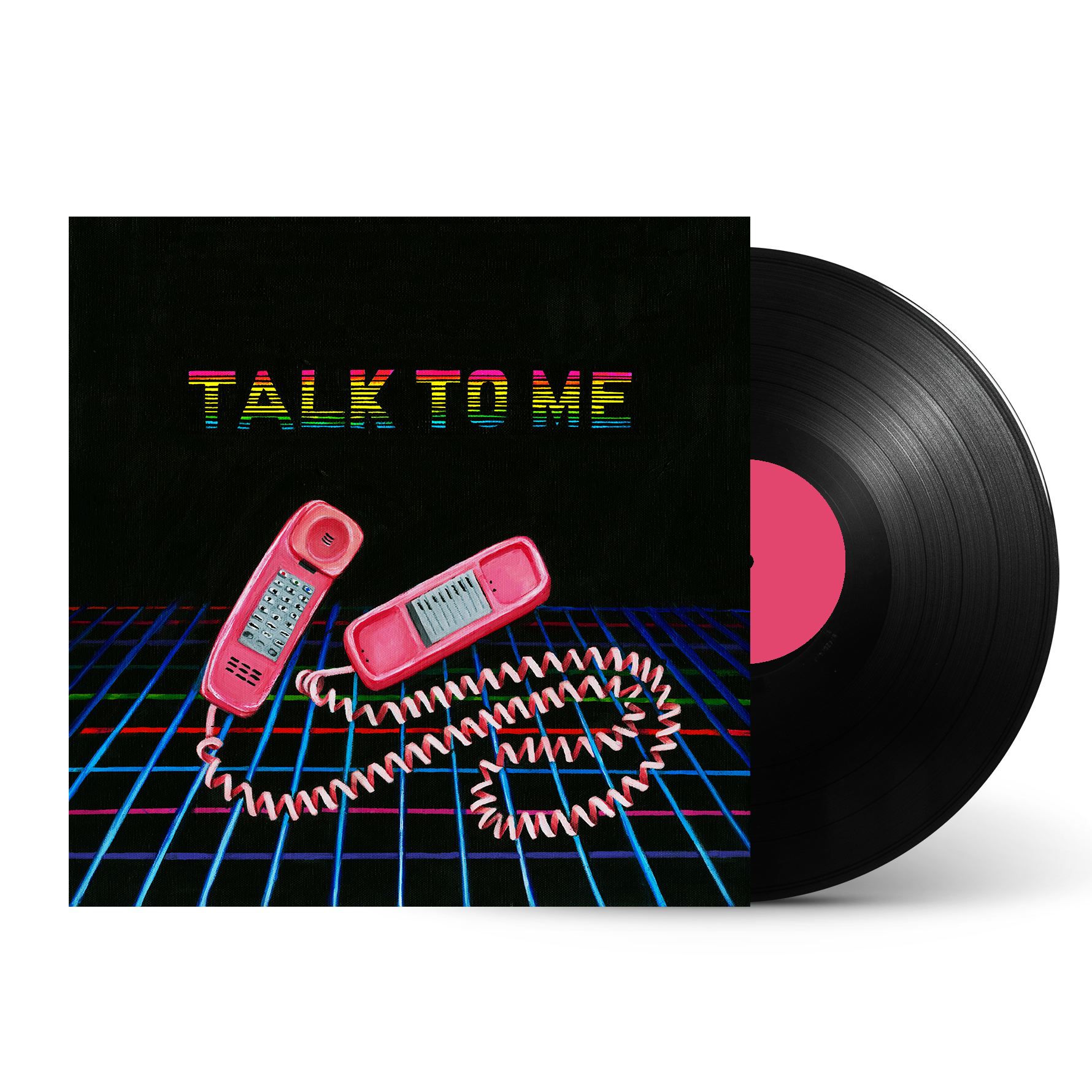 Album artwork for the single "Talk to Me" by Night Lights. 
Acrylic on Canvas,
14x14'' 
