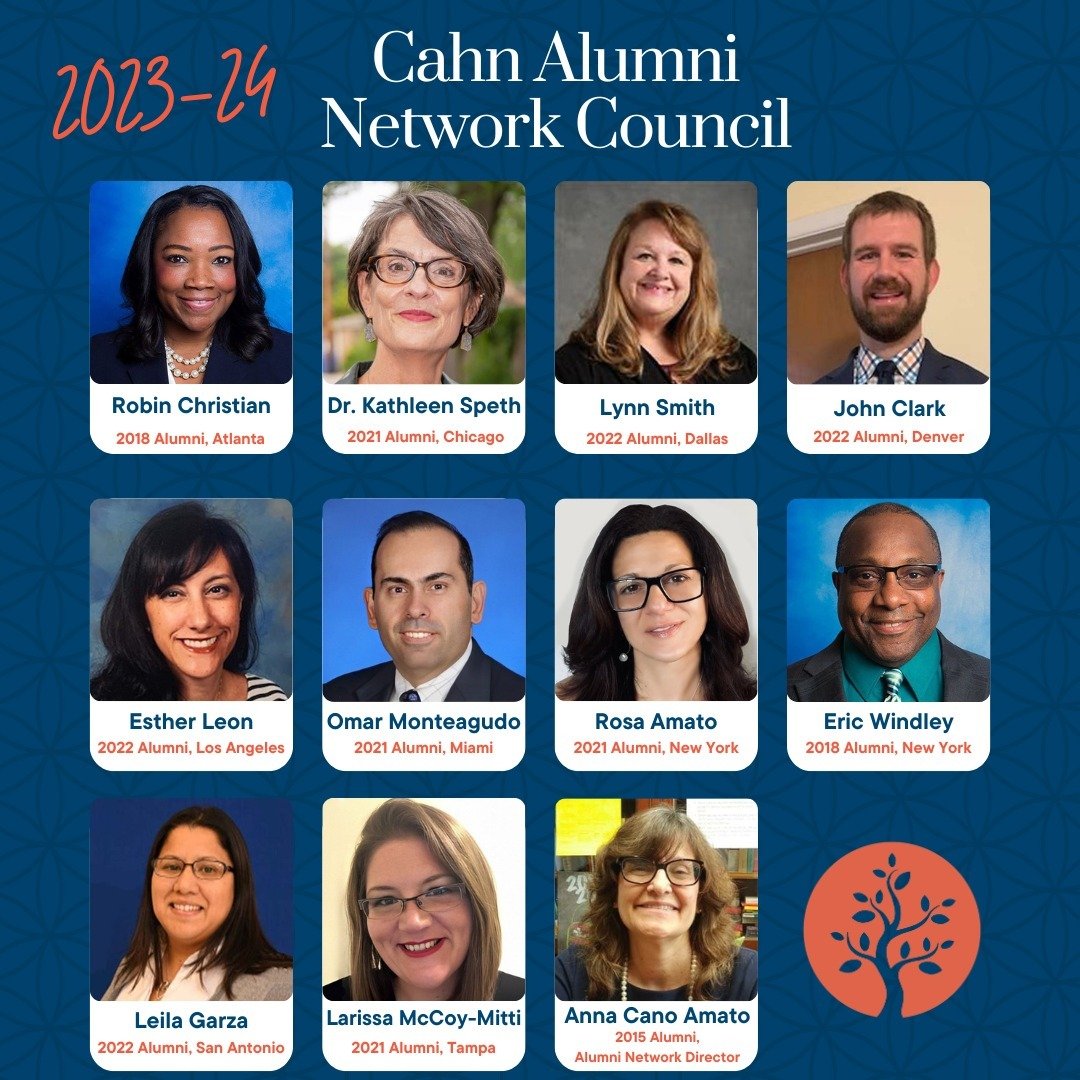 We proudly introduce our first 2023-24 Cahn Alumni Network Council. A big thank you to this dedicated group for their commitment to enhancing our community. Your efforts are greatly appreciated! #cahnalumni