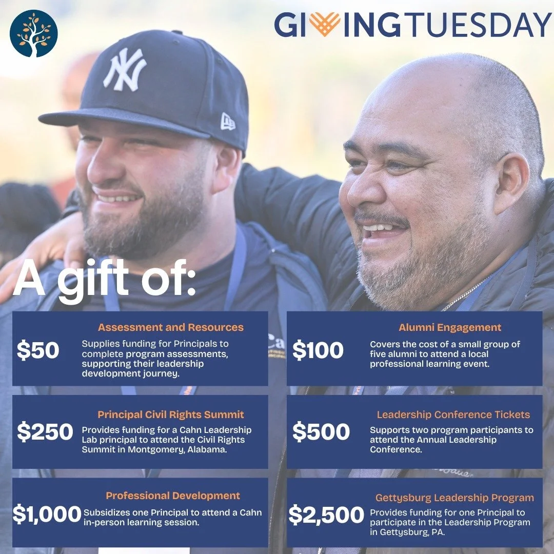This Giving Tuesday, make an impact that lasts a lifetime!
Every dollar counts toward building stronger school leaders and brighter futures for students.
Donate now and empower education leaders today! 
https://donate.stripe.com/7sI4ibeNh0LM79S000 
#