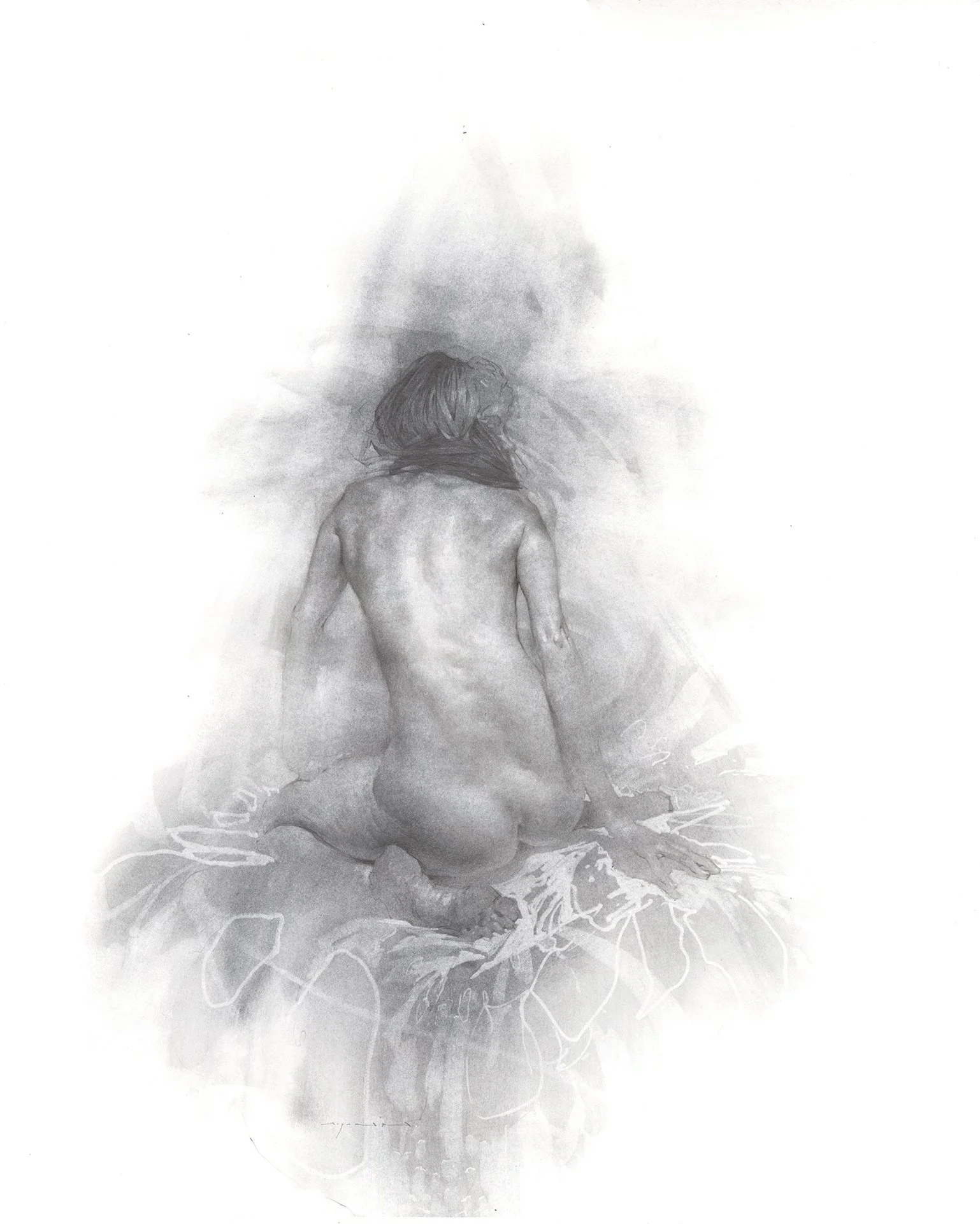 JEREMY MANN  PETALS  Graphite on paper 24 x 19 inches 61 × 48.3 centimeters  $2700   INQUIRE →  