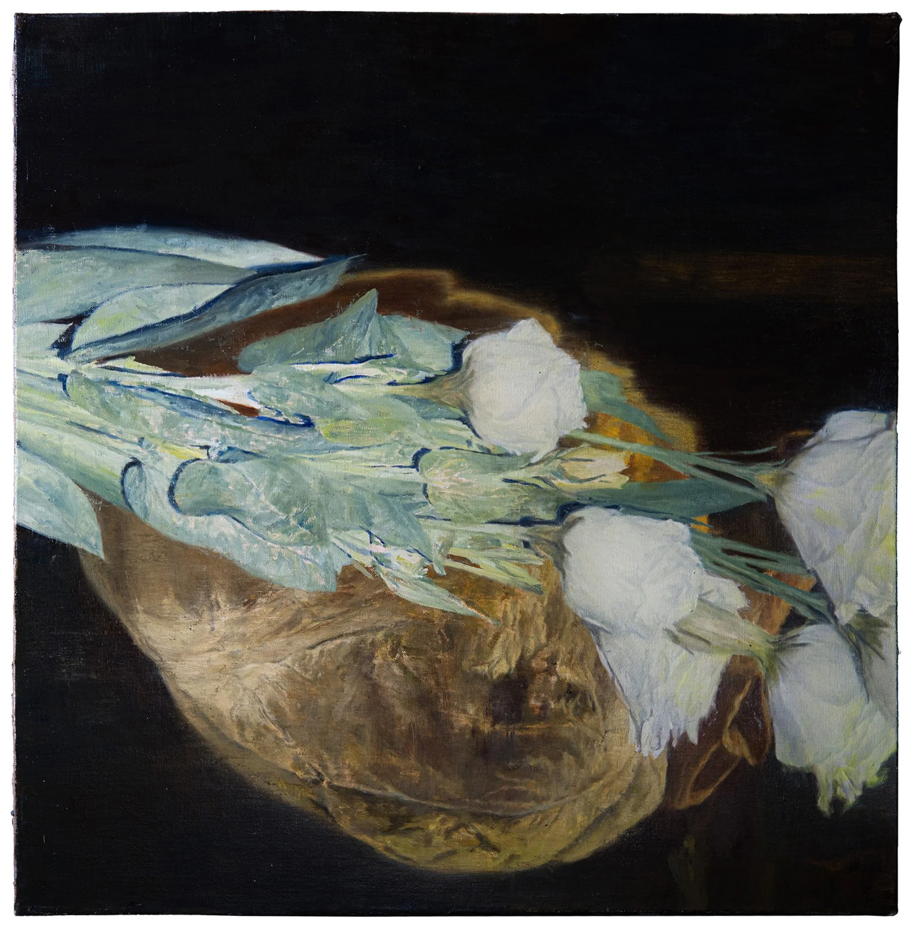 PHIL HALE  WALK THROUGH WALLS OR DON'T  (03)  Oil on Canvas 32 x 32 inches 81.3 x 81.3 centimeters  $15,000   INQUIRE →  