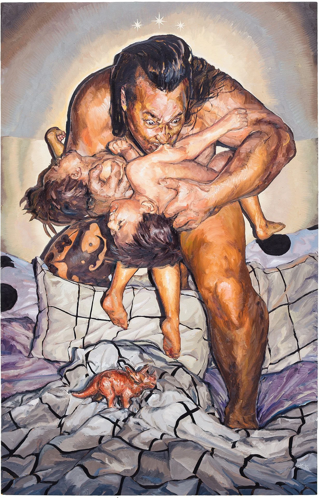 RAFAEL HAYASHI  A FOME DE SATURNO 
(SATURN´S HUNGER ) Oil on Canvas 70.9 x 44.9 inches 180 × 114 centimeters  $5300   INQUIRE →  