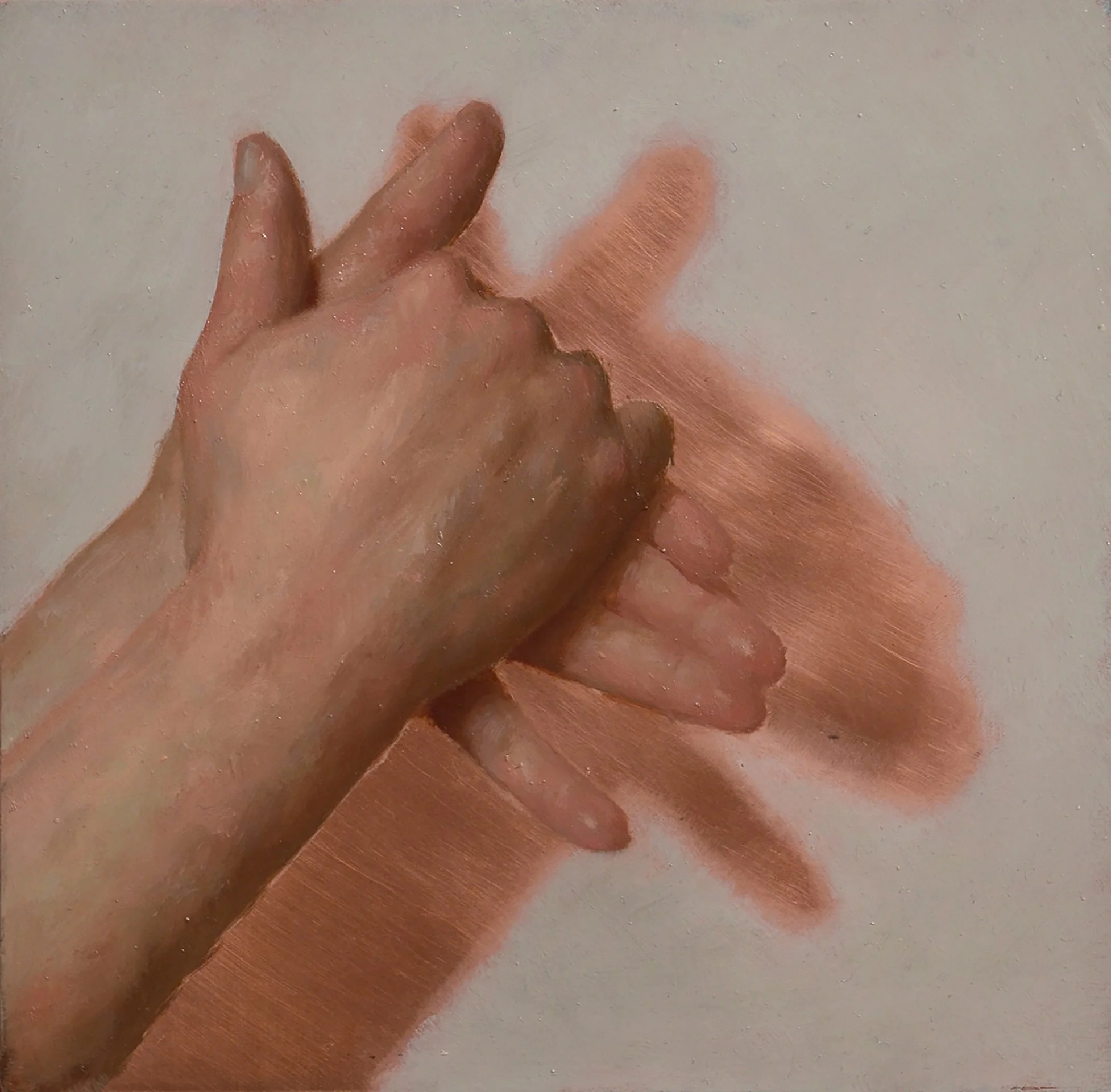AINA CLOTAS  SHADOW #2  Oil on copper 15.5 x 5.5 inches 39.4 × 39.4 centimeters  $800   SOLD   