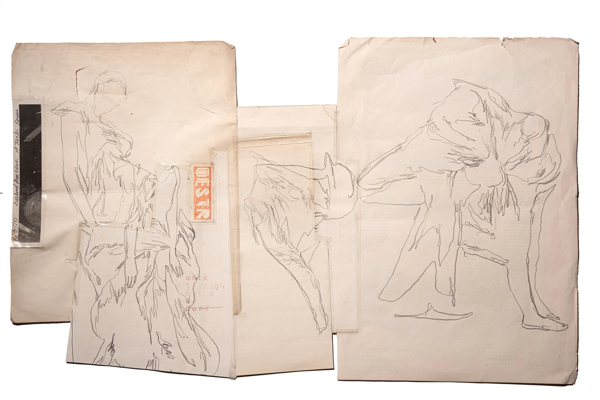 PHIL HALE  WALK THROUGH WALLS OR DON'T (02)  Graphite on antique prints, photograph 28 x 28 inches (approx.) 71.1 x 71.1 centimeters (approx.)   $4000   INQUIRE →  