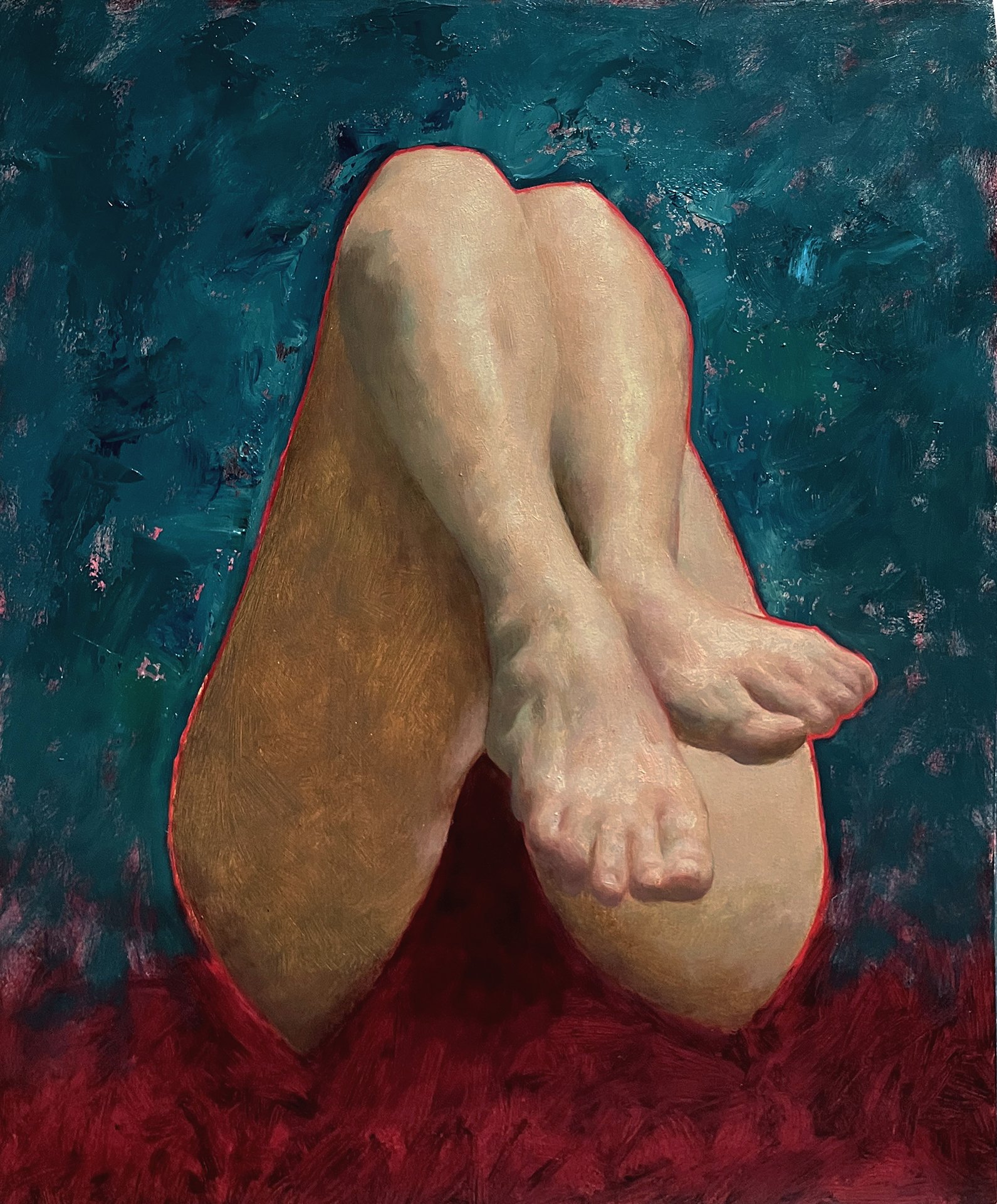 AINA CLOTAS  FINE LINE  Oil on panel 20 x 20 inches 50.8 × 50.8 centimeters  $1600   INQUIRE →  