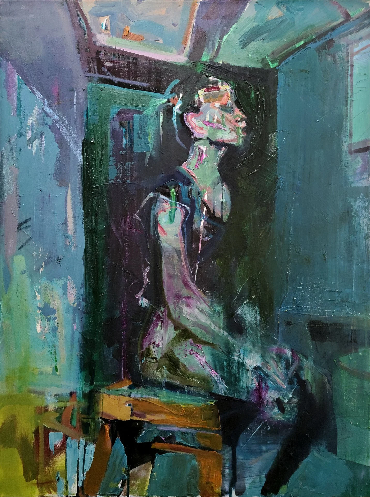 ILYA SHKIPIN  CROSSING  Oil on canvas 40 x 30 inches 101.6 × 76.2 centimeters  $2300   INQUIRE →  
