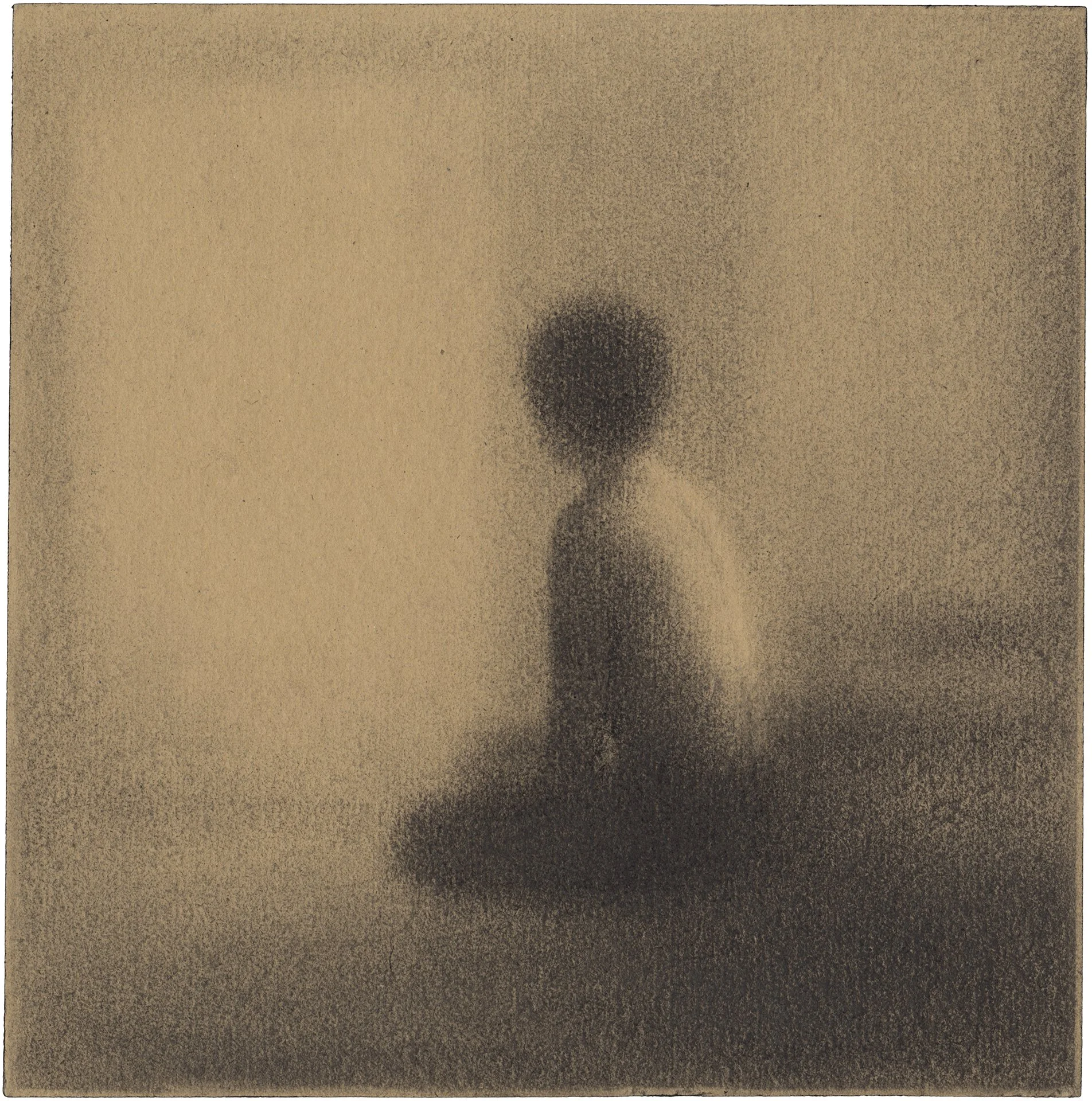 MARINA HO  UNTITLED (481)  Charcoal on paper on wood 9.8 x 9.8 inches 25 × 25 centimeters  $1000   INQUIRE →  