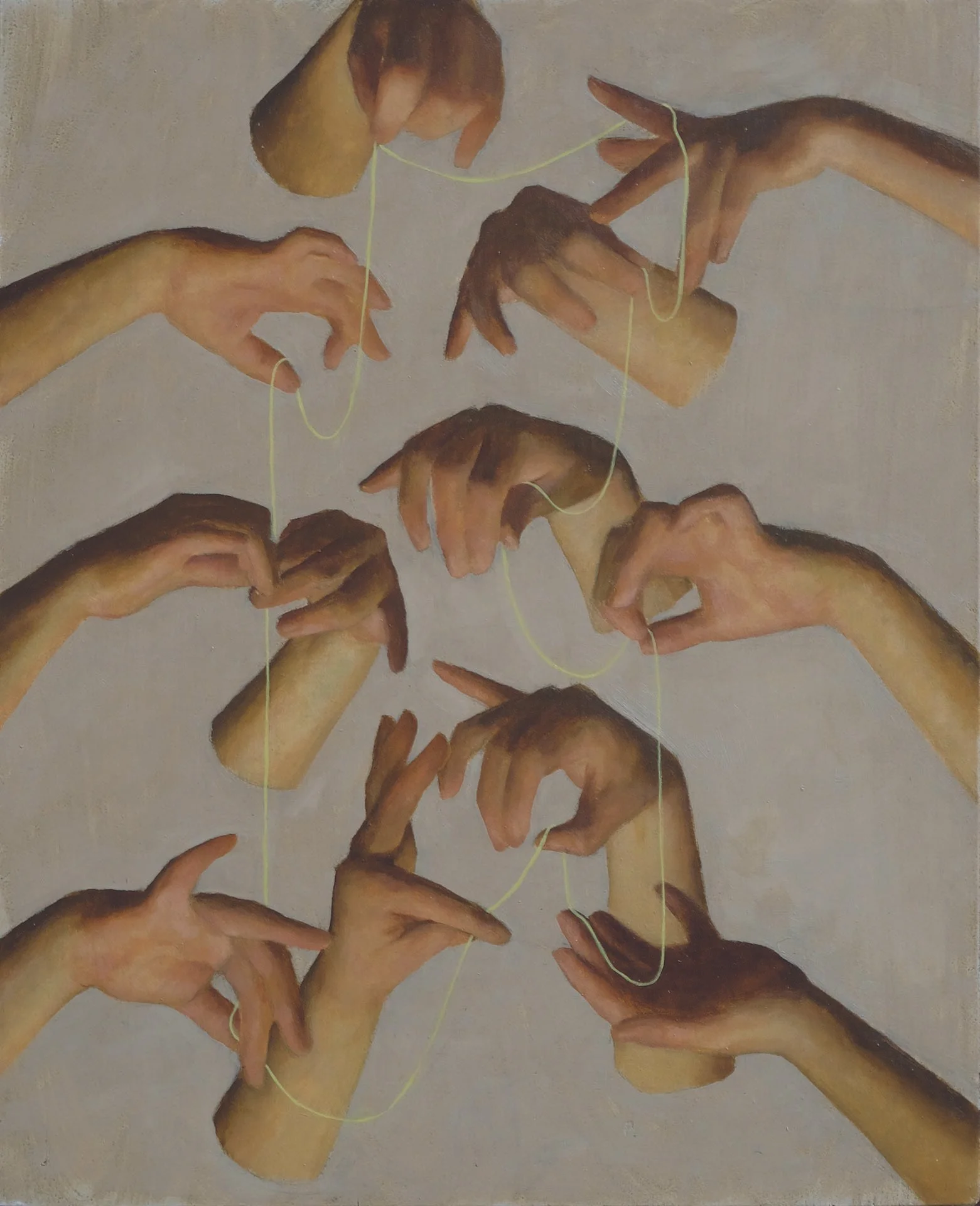 AINA CLOTAS  CONTINUUM #1  Oil on panel 20 x 16 inches 50.8 × 40.6 centimeters   SOLD   