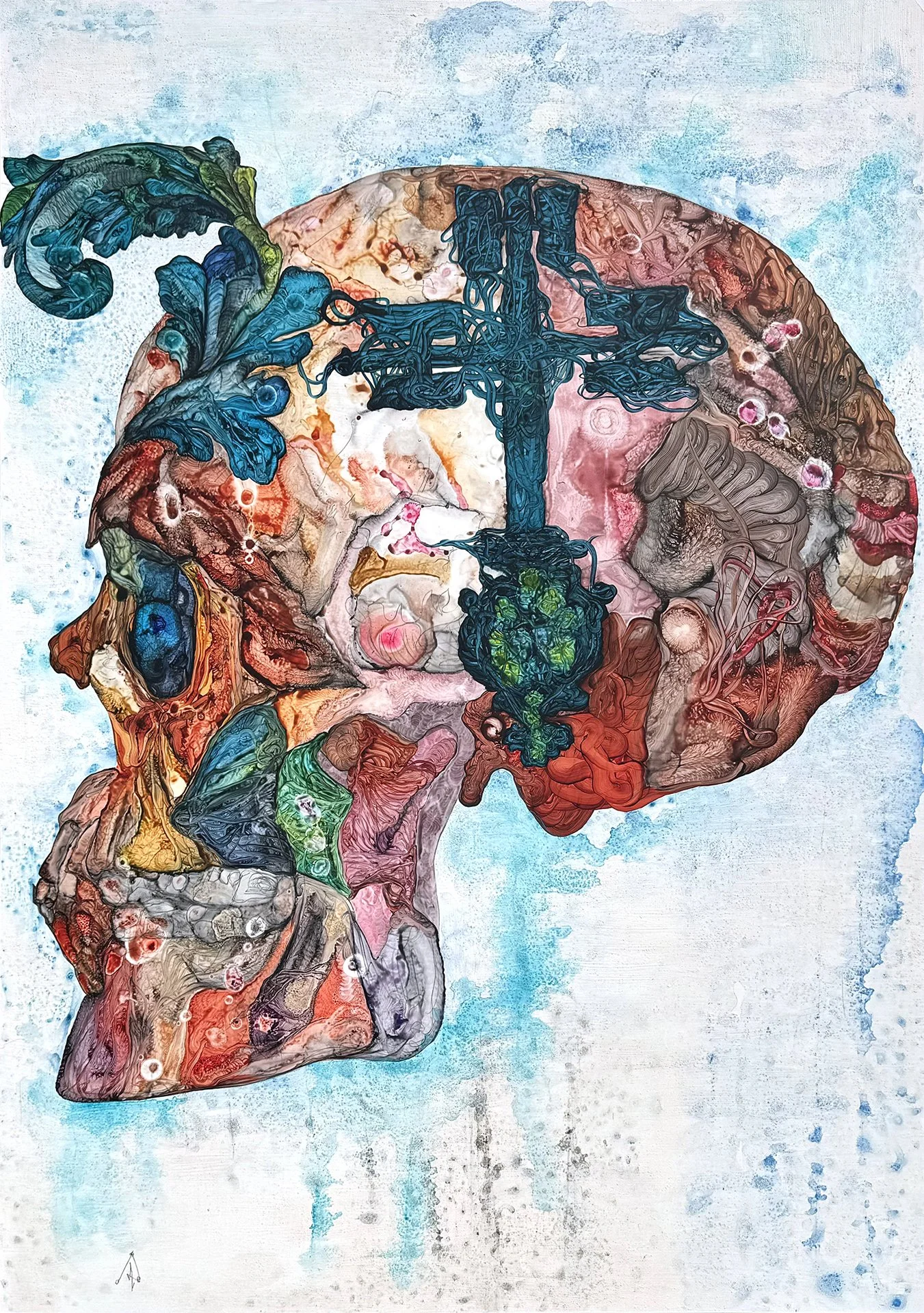  DAVID DEWEERDT  UNTITLED (01) Ink and acrylic on mylar 39.4 x 27.6 inches 100 x 70 centimeters  $2000   INQUIRE →  