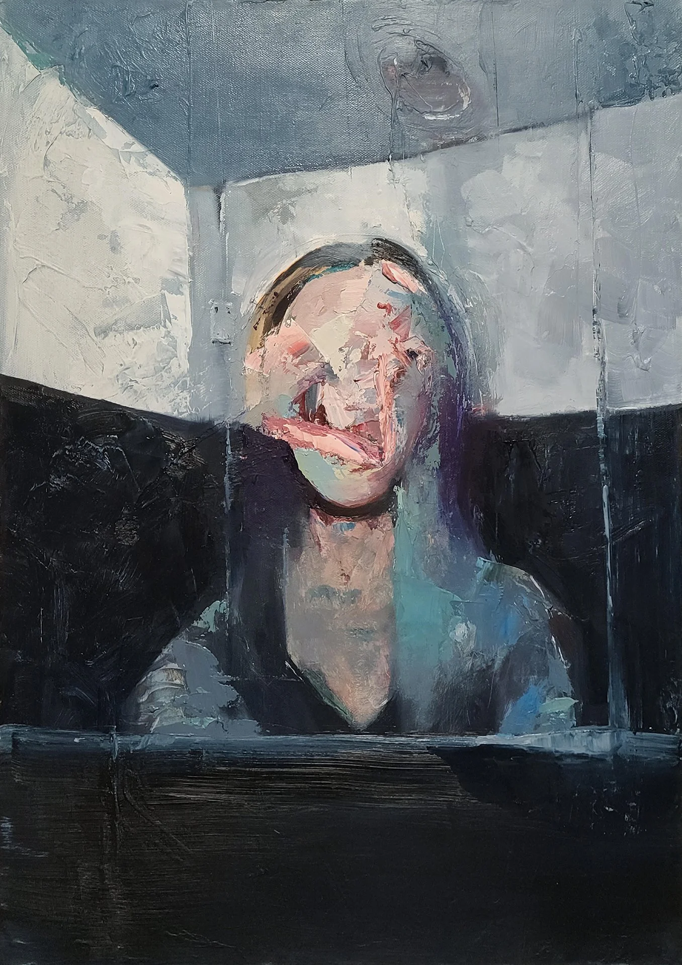 ILYA SHKIPIN  CELL  Oil on canvas 24 x 18 inches 76.2 × 45.7 centimeters   SOLD  