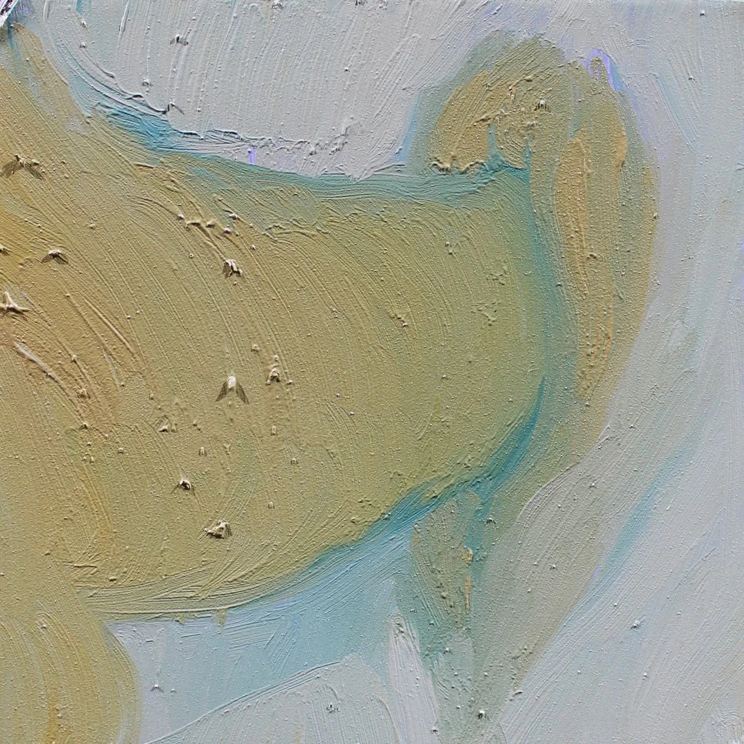 NOAH TRAPOLINO  COMMUNICATION I   Oil on panel 4 x 4 inches 10.2 x 10.2 centimeters  $600   INQUIRE →  