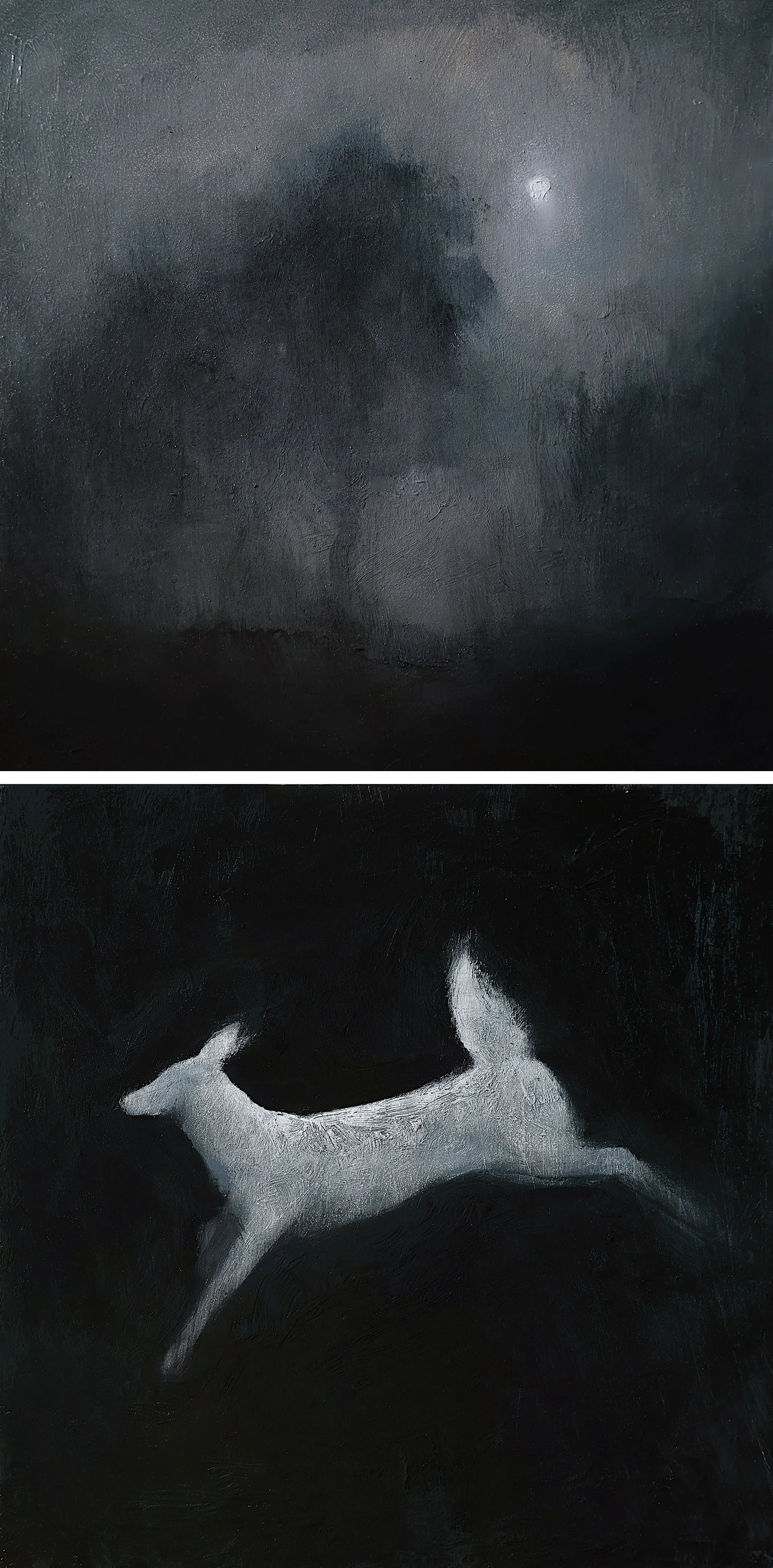  LARISA BRECHUN   NOCTURNAL Oil on panel 16 x 8inches 40.6 x 20.3centimeters  Price TBD   BUY →  