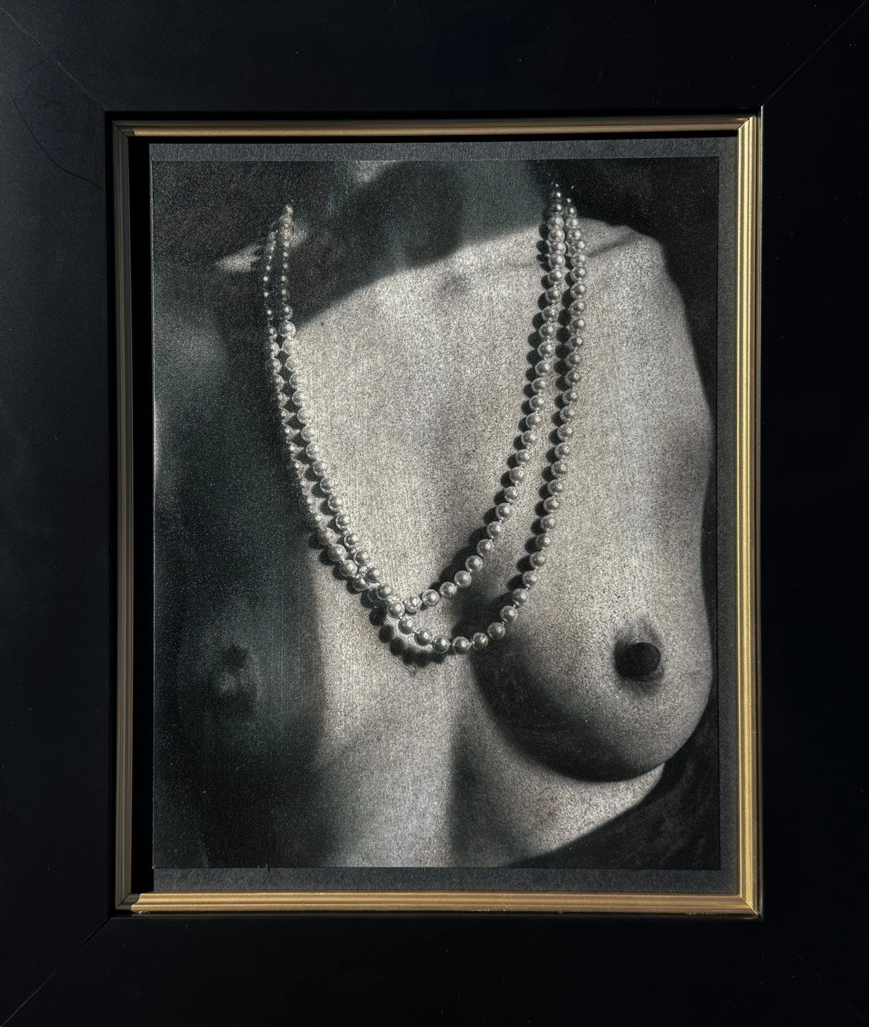 MICHAEL ASH SMITH  THE SADNESS OF LONGING - SEVEN  Ink transfer, oil, and barite on 300 GSM Arches paper 1O x 8 inches 25.4 × 2O.3 centimeters   SOLD   