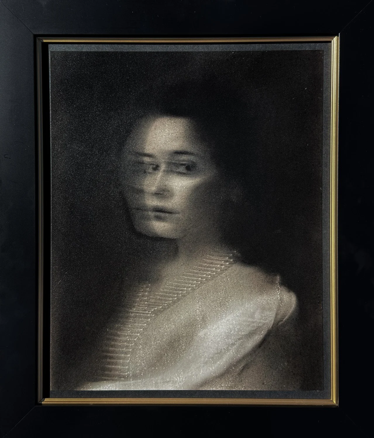 MICHAEL ASH SMITH  THE SADNESS OF LONGING - ONE  Ink transfer, oil, and barite on 300 GSM Arches paper 15 x 12 inches 38.1 × 3O.5 centimeters  $1100   INQUIRE →  