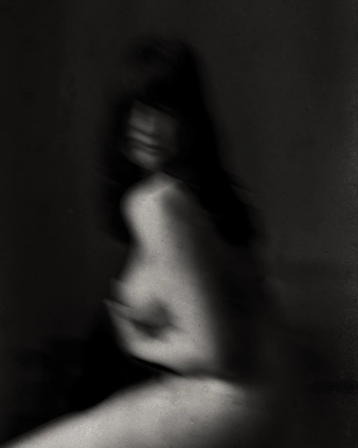 MICHAEL ASH SMITH  THE SADNESS OF LONGING - FOUR  Ink transfer, oil, and barite on 300 GSM Arches paper 15 x 12 inches 38.1 × 3O.5 centimeters  $2000   INQUIRE →  