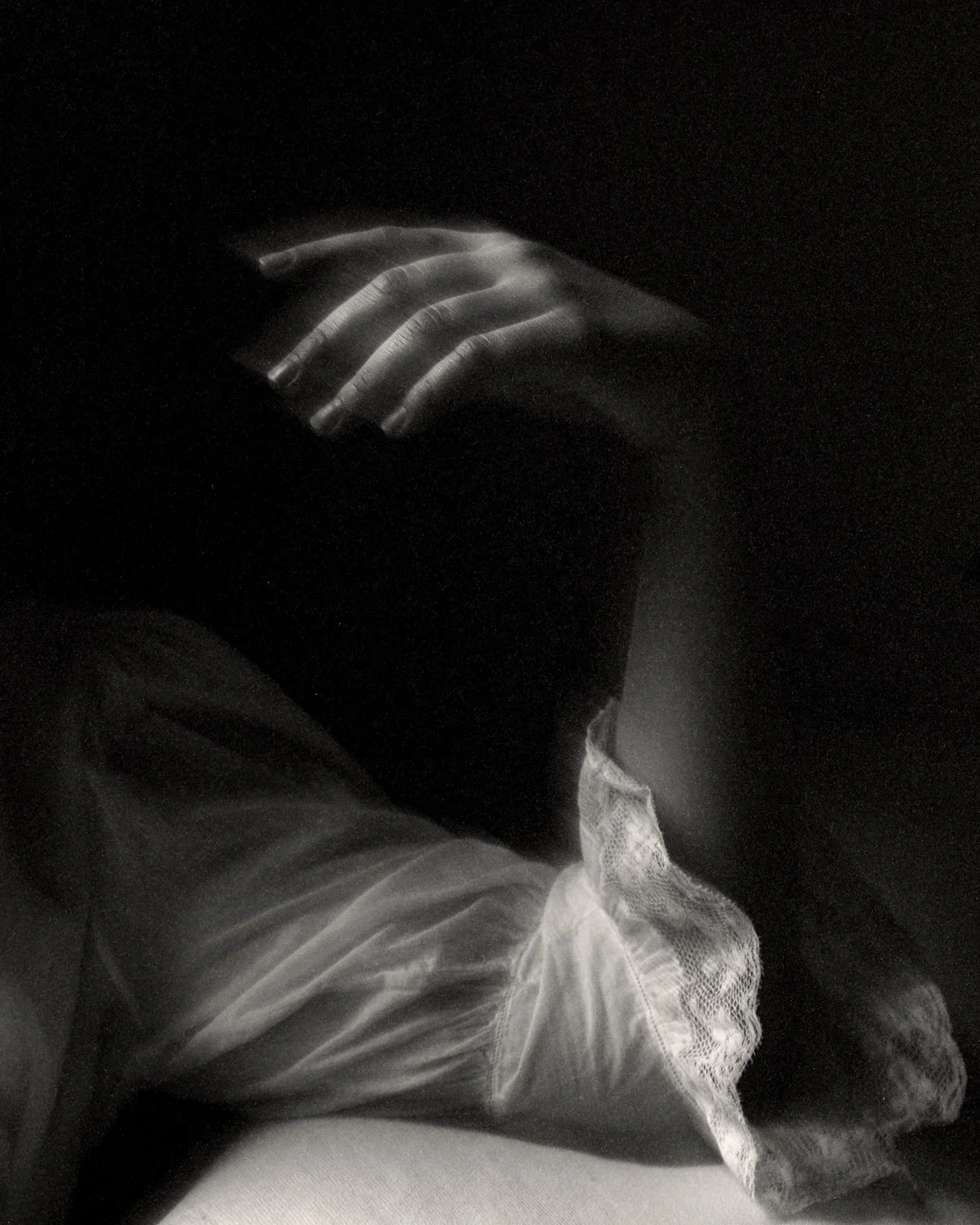 MICHAEL ASH SMITH  THE SADNESS OF LONGING - TWO  Ink transfer, oil, and barite on 300 GSM Arches paper 1O x 8 inches 25.4 × 2O.3 centimeters  $2000   INQUIRE →  