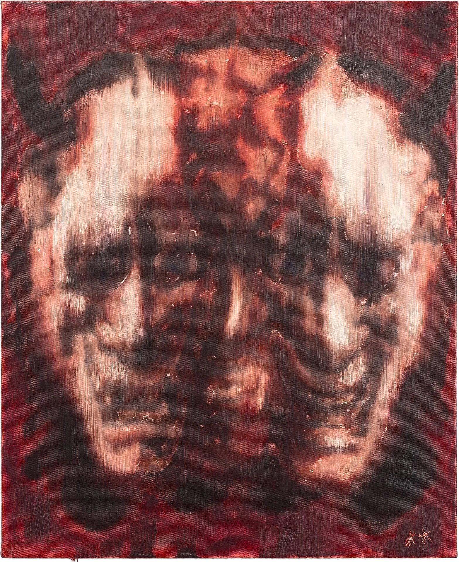 RAFAEL HAYASHI  PROTEÇÃO II  ( PROTECTION II) Oil on Canvas 23.6 x 19.7 inches 60 × 50 centimeters  $2000   INQUIRE →  