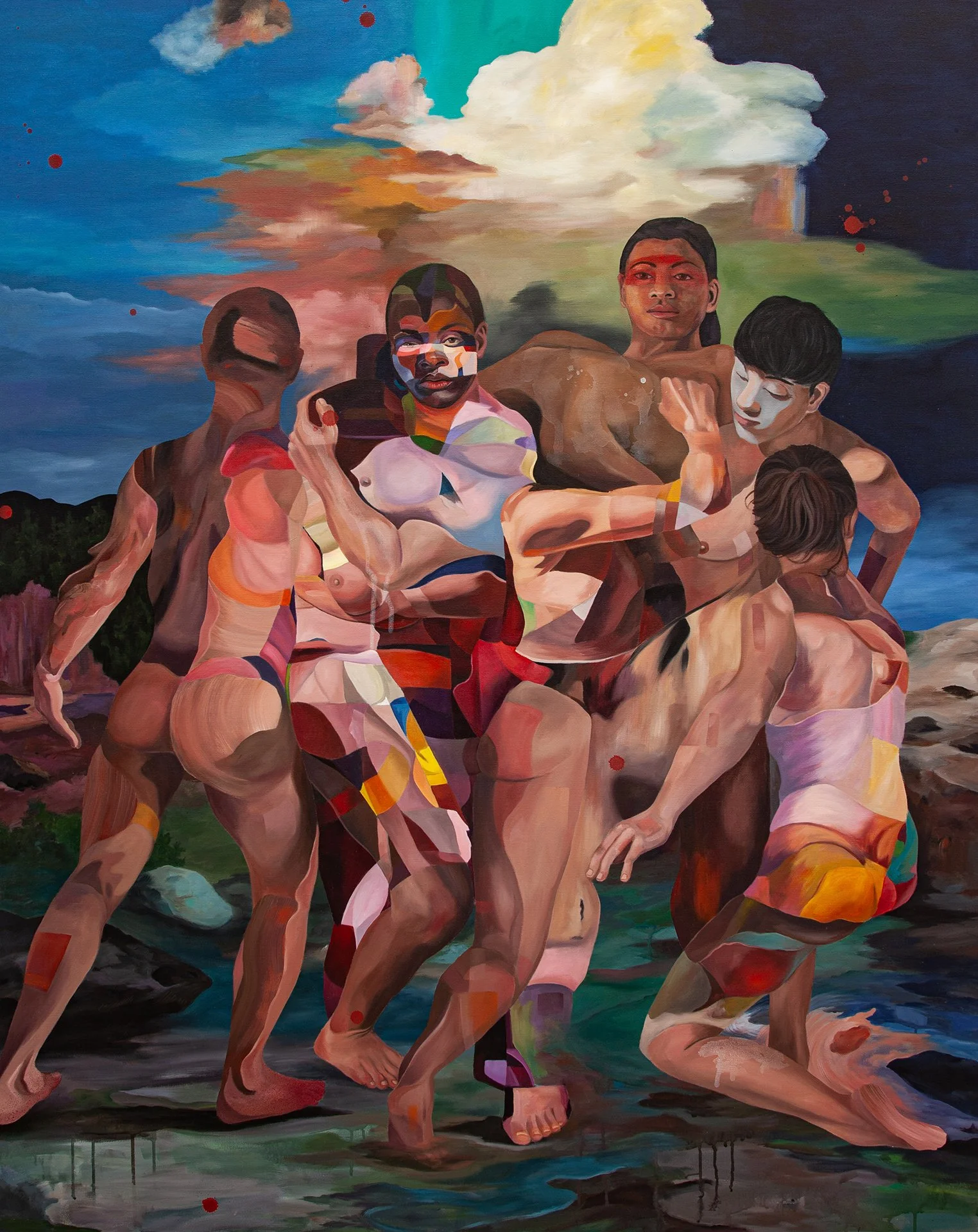 MARK ENGEL  CONFLUENT GROUND  Acrylic on canvas 6O x  48 inches 152.4 x 122 centimeters  $8OO   INQUIRE →  