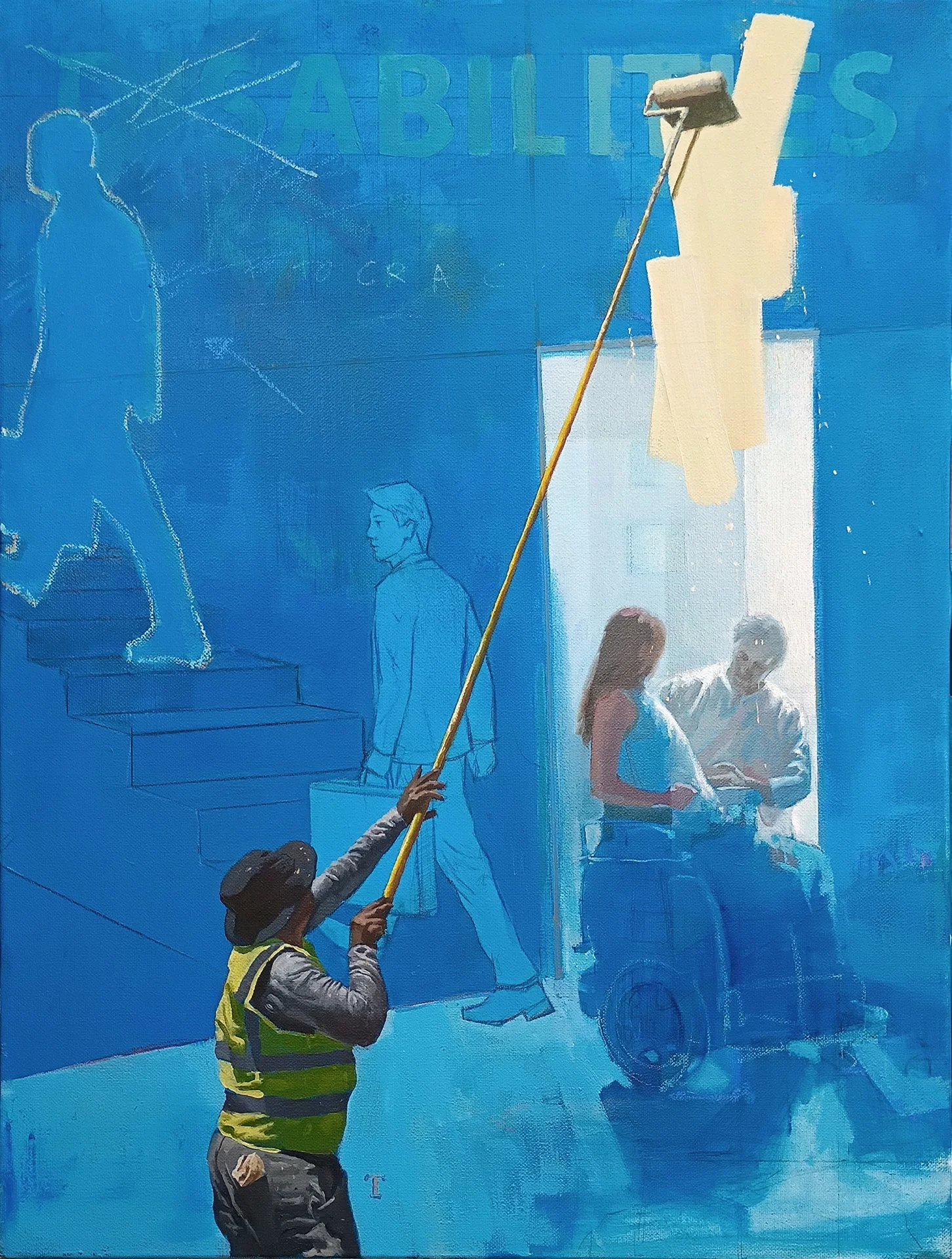  ADAM CALDWELL  DISABILITIES Oil on canvas 24 x 18 inches 61 x 45.7 centimeters  SOLD  