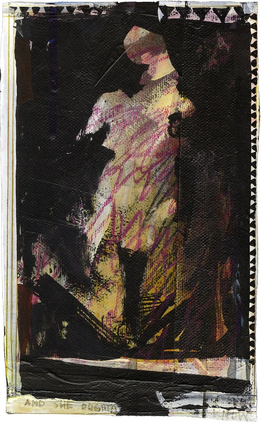 BARRON STOREY  FRAGMENT 7  Ink and acrylic on deconstructed canvas 9 x 5.7 inches (approx.)  $500   INQUIRE →